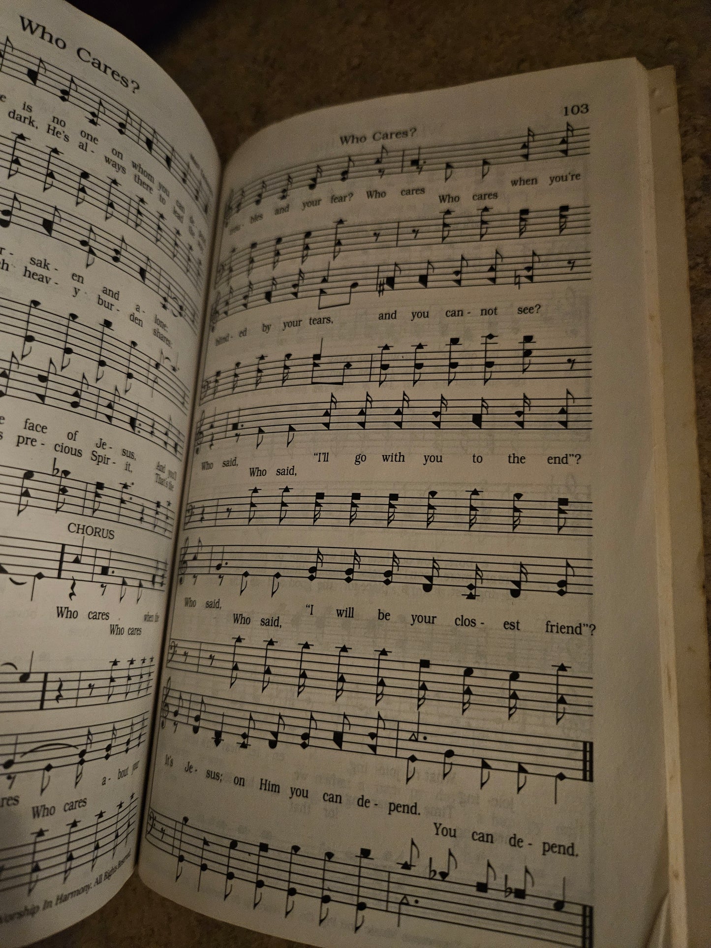 "Worship In Harmony" Vintage Gospel Songbook – Reid Family Provenance