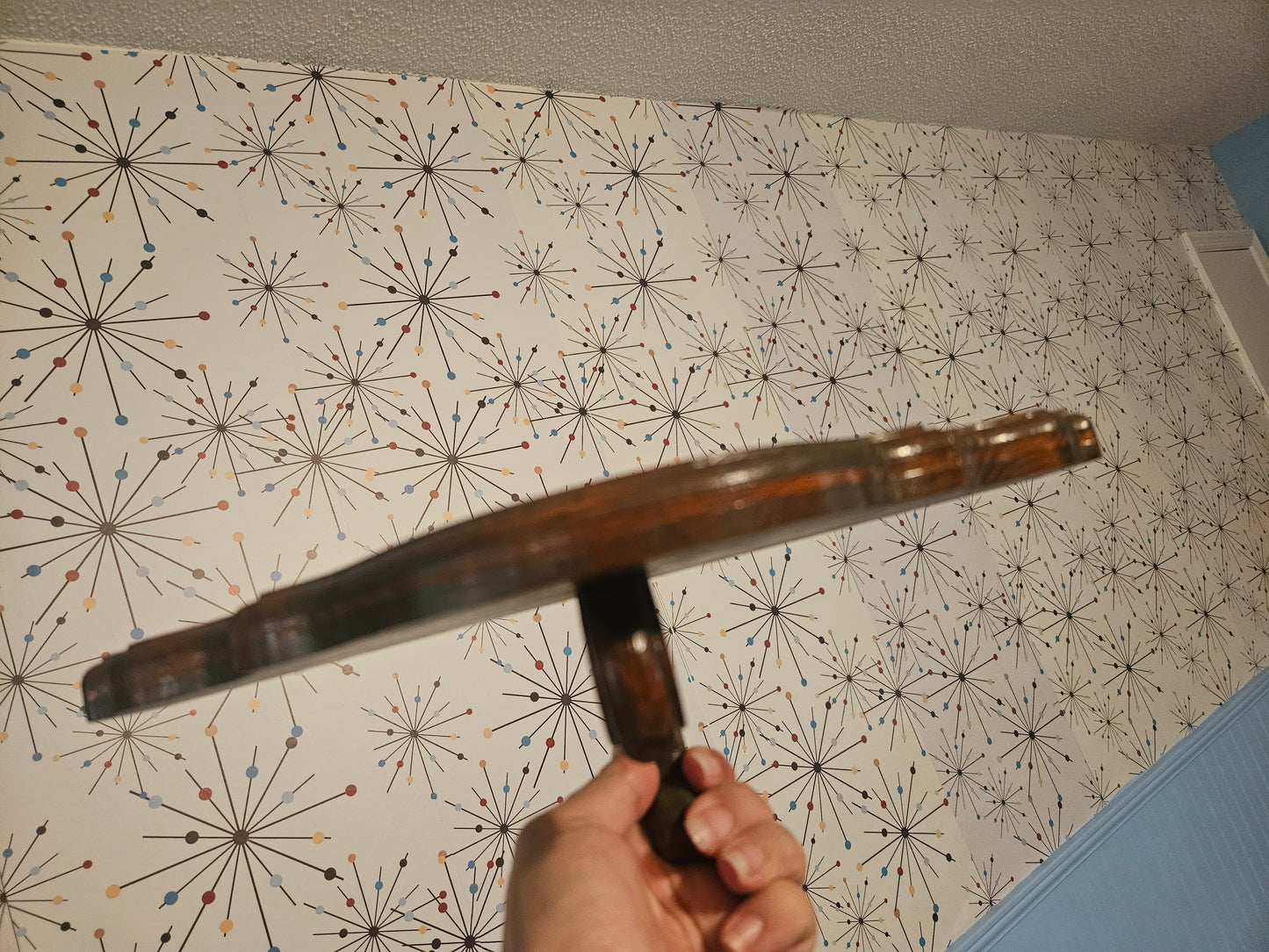 Vintage Wooden T-Shape Wall Shelf – 13" x 5.5"