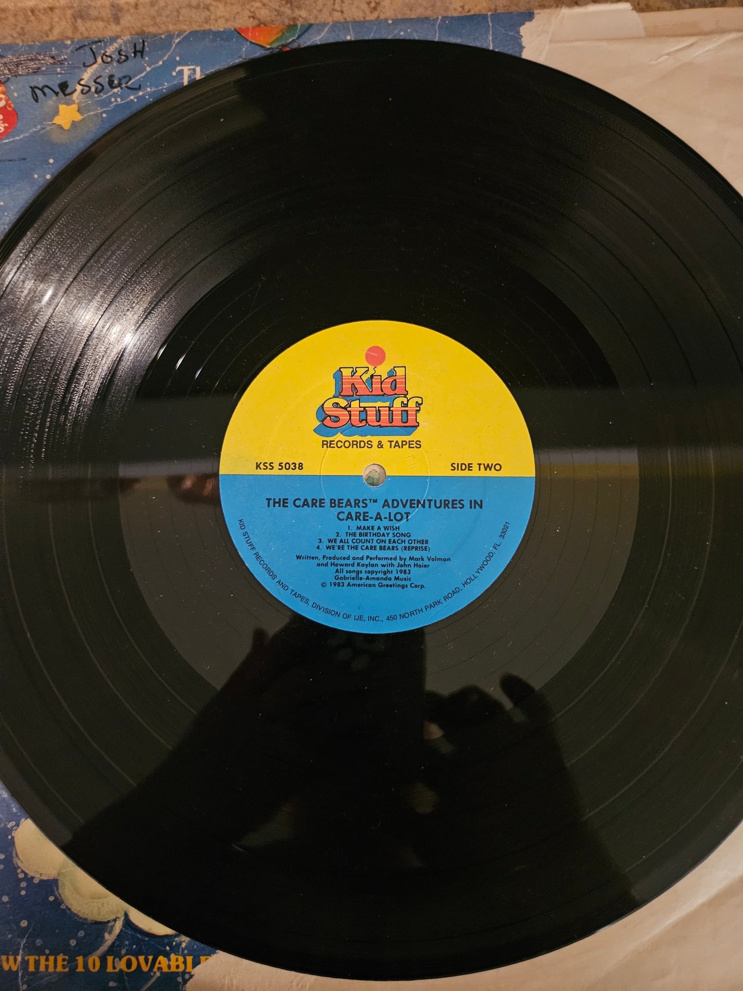 The Care Bears Adventure in Care-a-Lot Vinyl Record LP – 1980s Kids