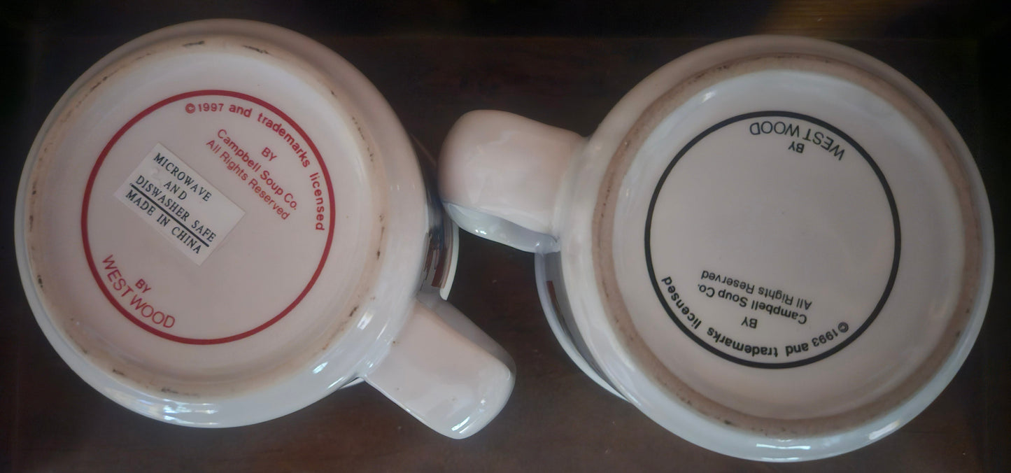 Campbell's Soup Mugs Set of 2 – Westwood (1993 & 1997)