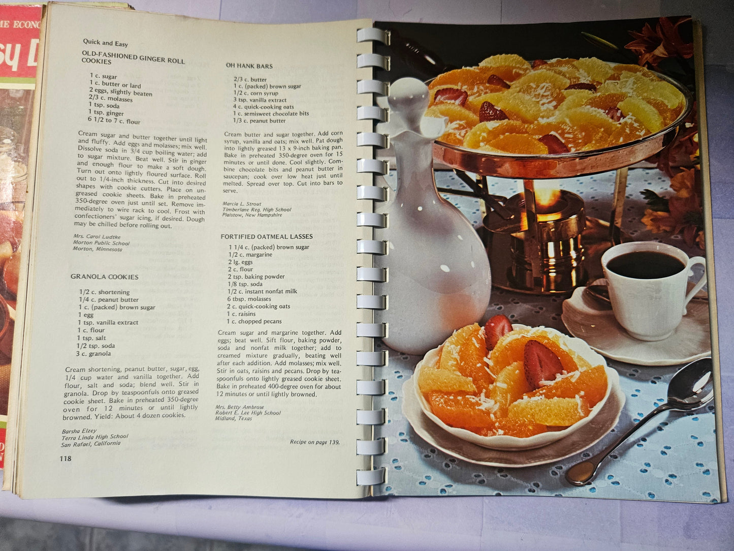"Life-Saver" Cookbook — Favorite Recipes of Home Economics Teachers — Vintage Spiral Bound