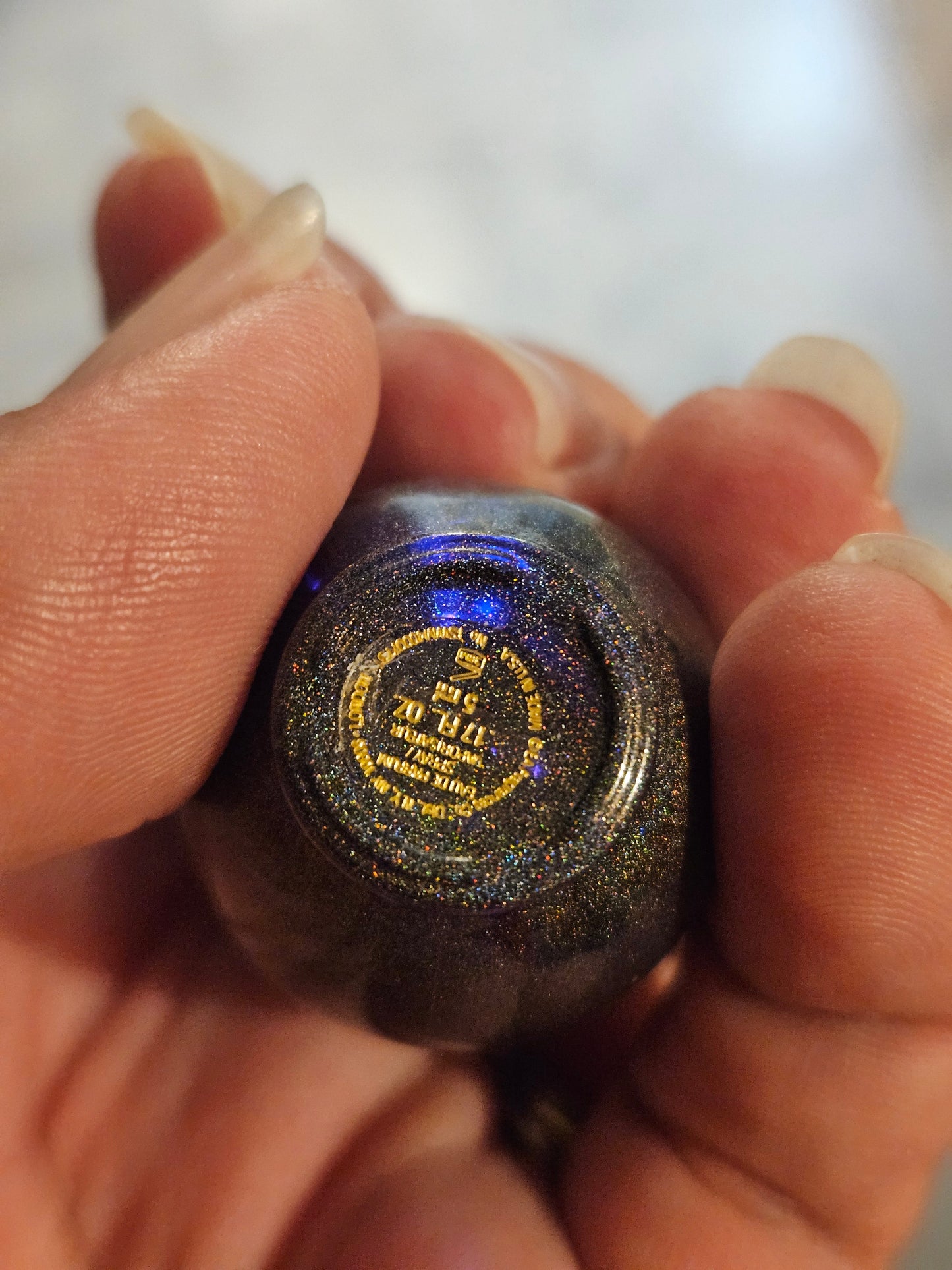 Bottom stamp of Lampe Berger Maison Berger miniature galaxy glitter fragrance bottle