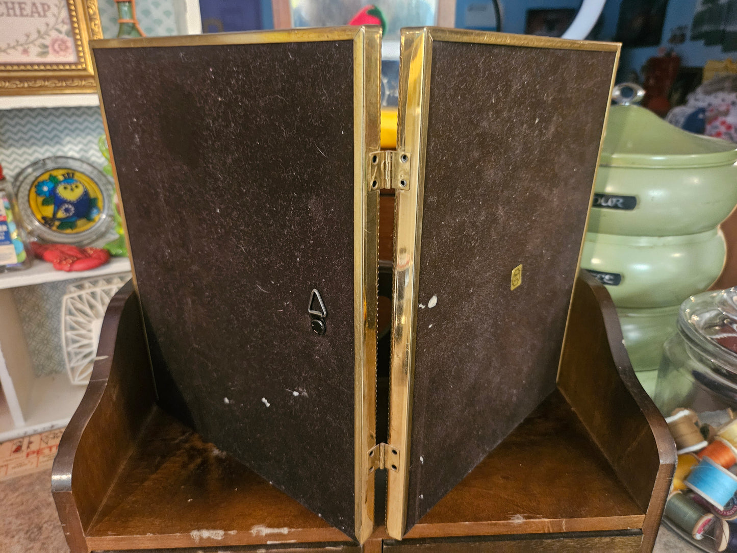 Solid Brass Double Hinged 8x10 Photo Frame — Hand Polished & Lacquer Coated