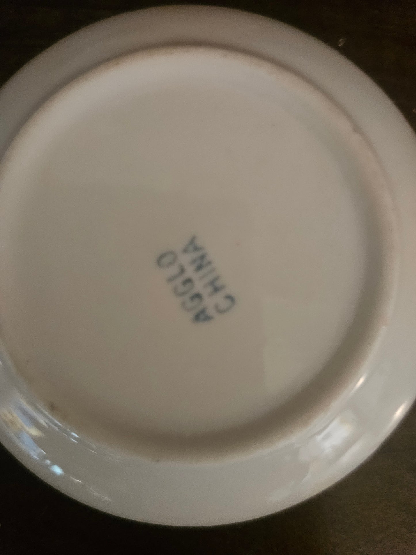 Aglo China Fruit Pattern Butter Pat — Mixed Fruit on White