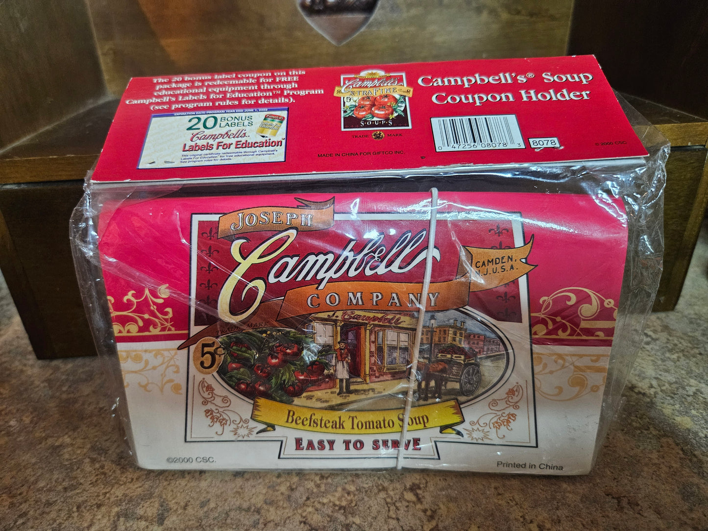 Campbell's Soup Coupon Holder – Unopened in Original Packaging, ©2000, Vintage Label Art