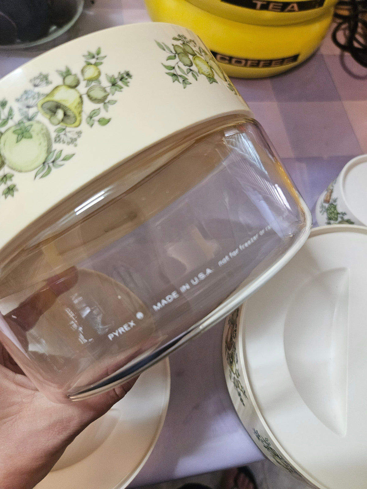 Vintage Pyrex Spice of Life Canister Set with Extra Lid