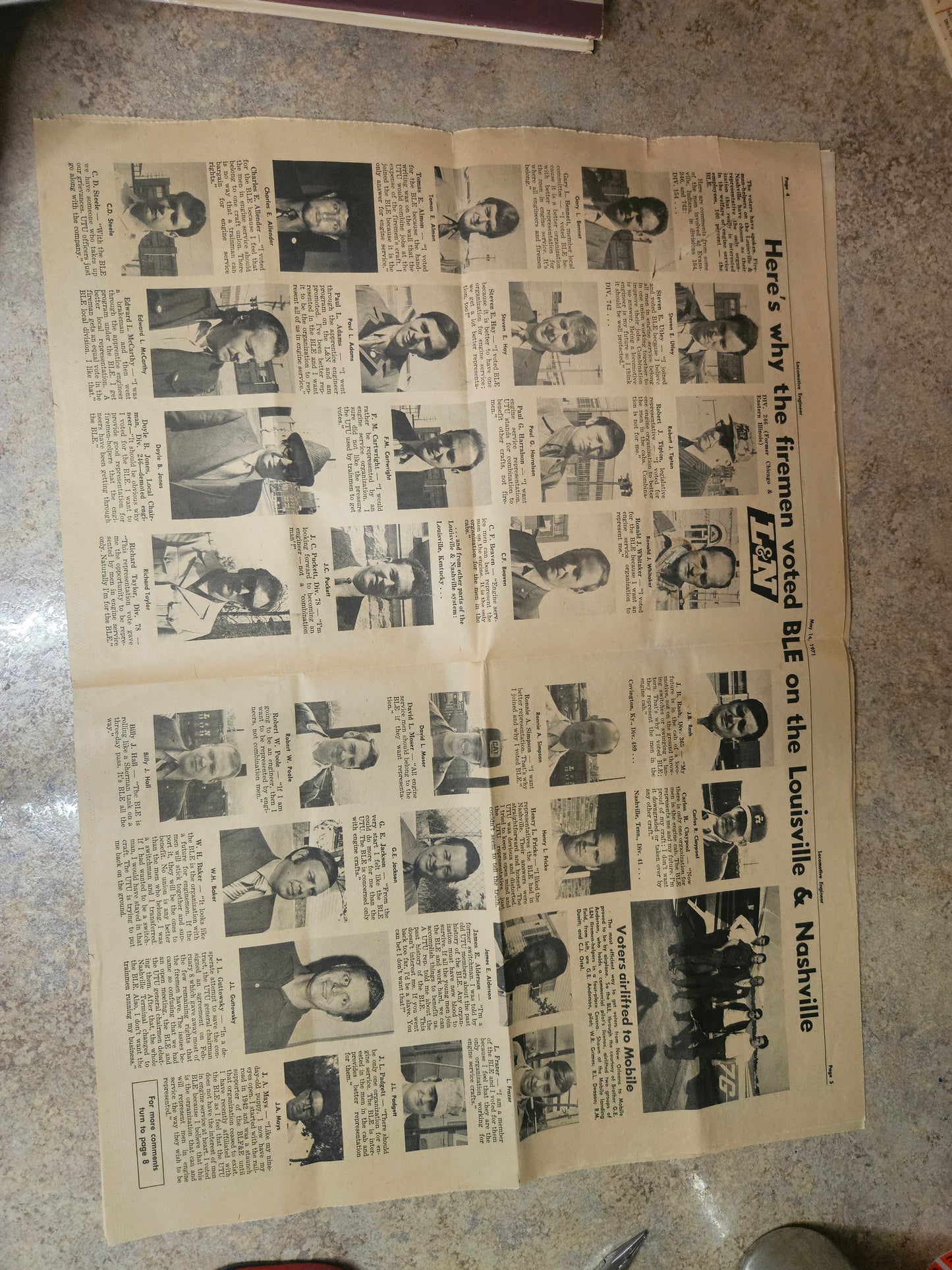 Vintage Locomotive Engineer Official Weekly Newspaper – May 14, 1971