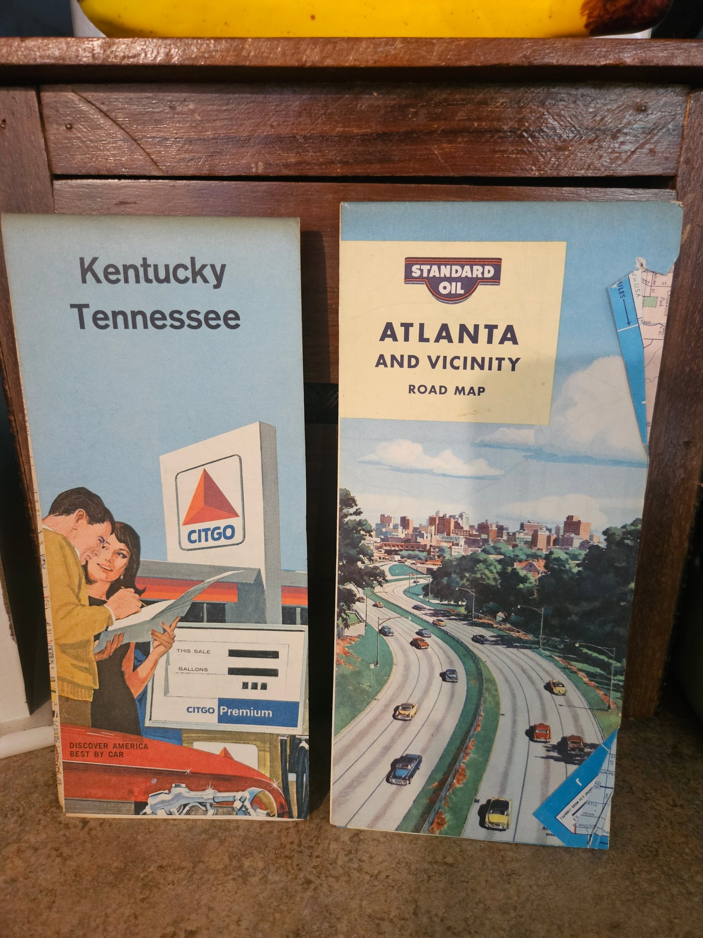 Vintage Citgo & Standard Oil Road Maps – Set of 2 – Kentucky/Tennessee & Atlanta and Vicinity