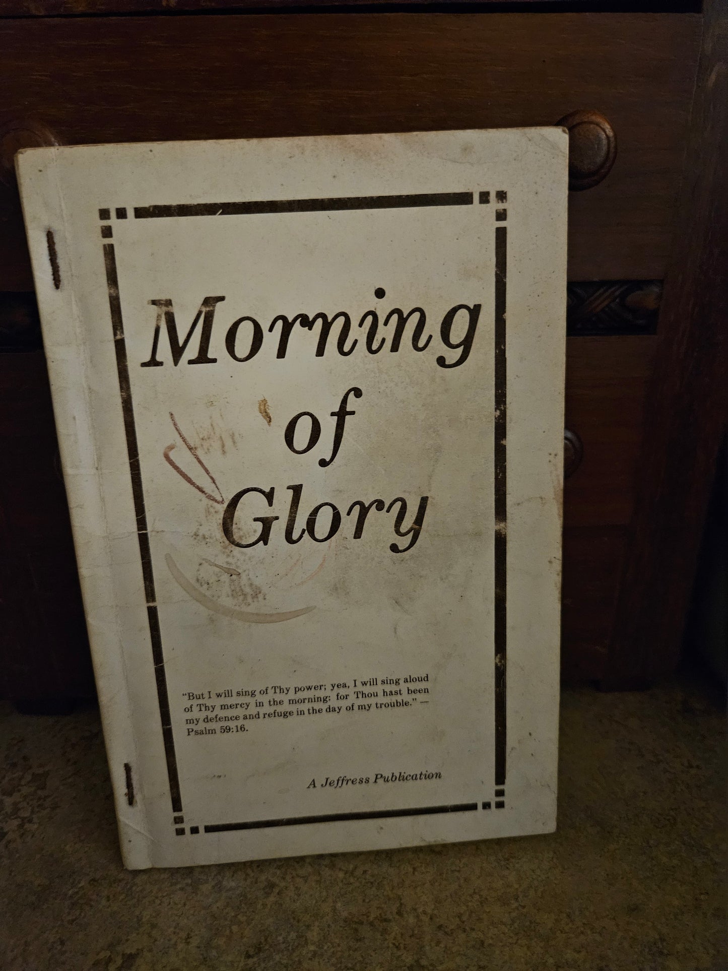 "Morning of Glory" Vintage Gospel Songbook – Jeffress Music Company Crossett Arkansas c.1984