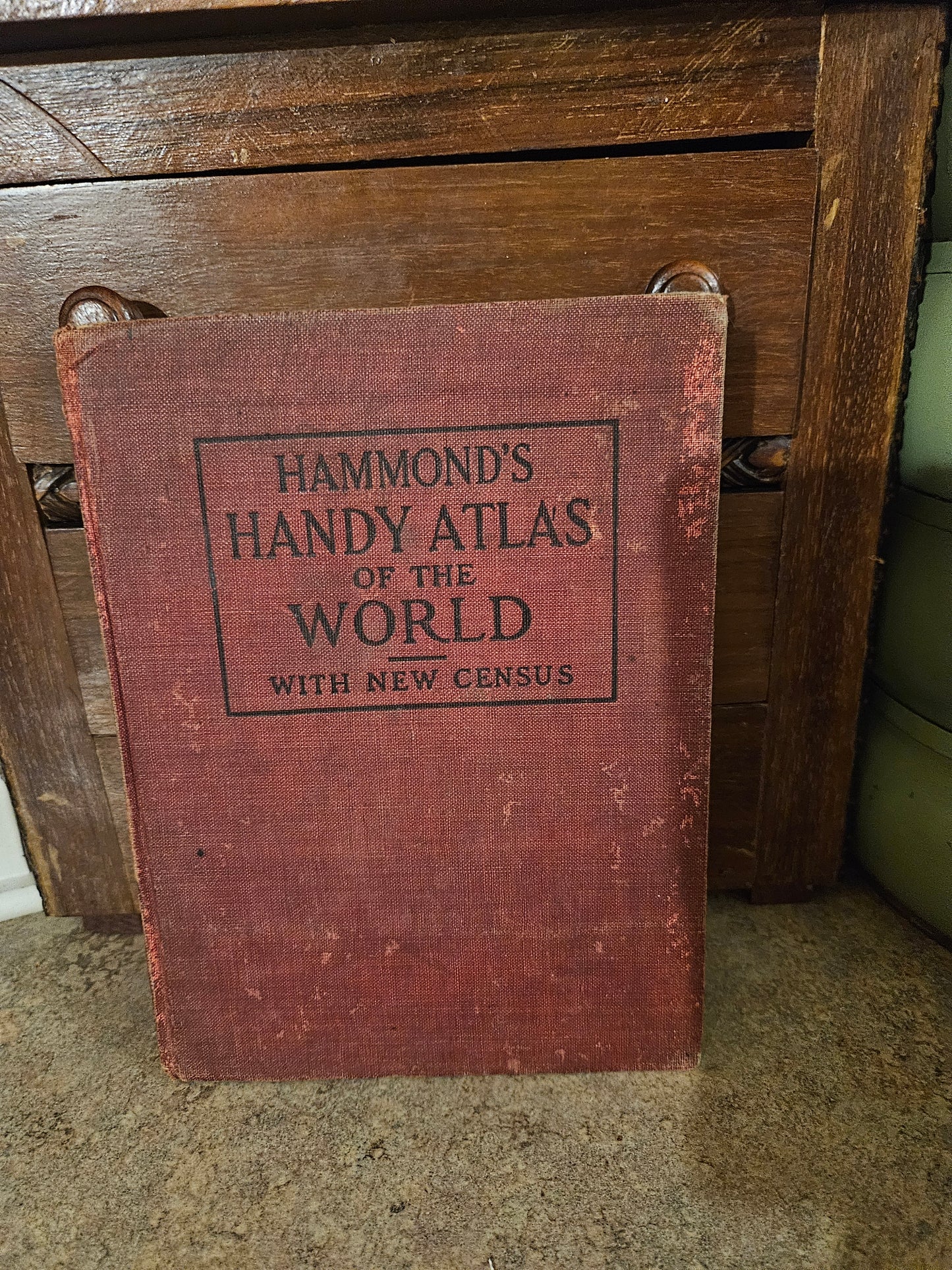 Hammond's Handy Atlas of the World with New Census — 1916 Antique Atlas with Provenance