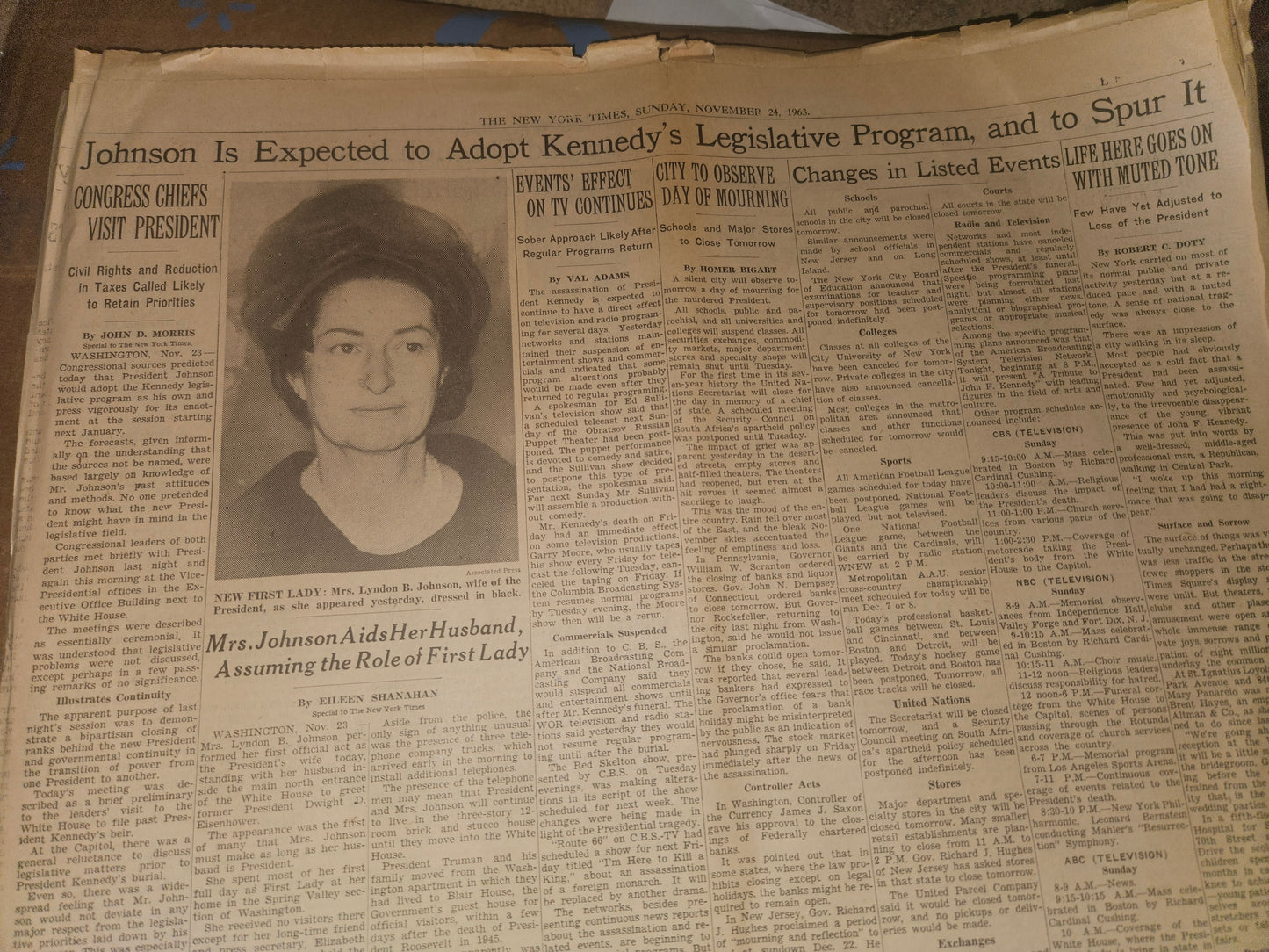 Original New York Times — November 24, 1963 — JFK Assassination Coverage