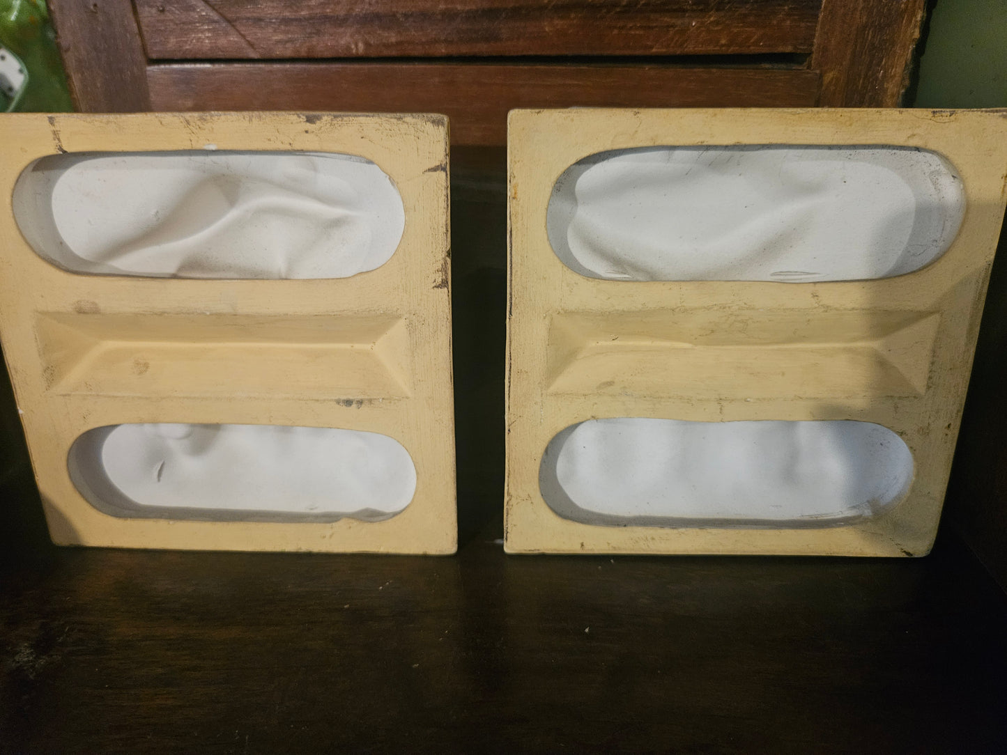 Vintage 3D Mushroom Wall Plaques — Set of 2