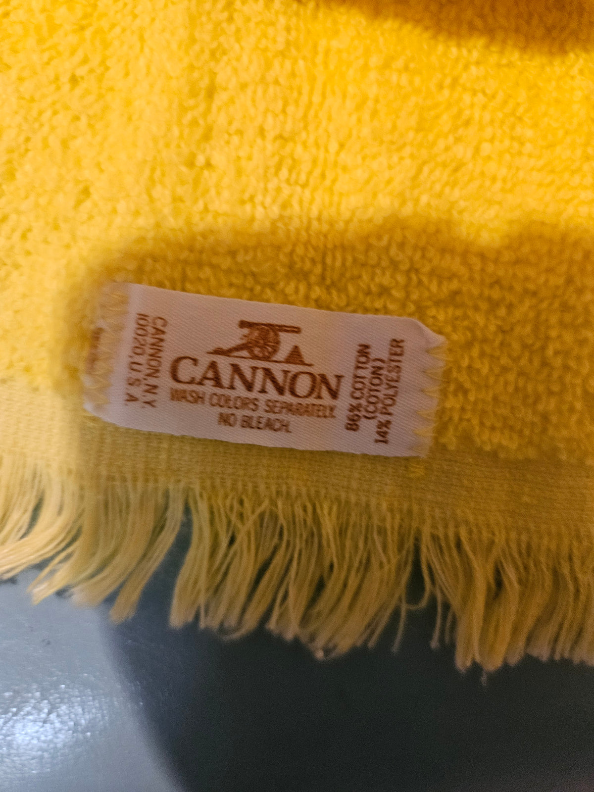 Vintage Cannon Hand Towels — Set of 3, Embroidered Floral & Butterfly, Yellow & Blue