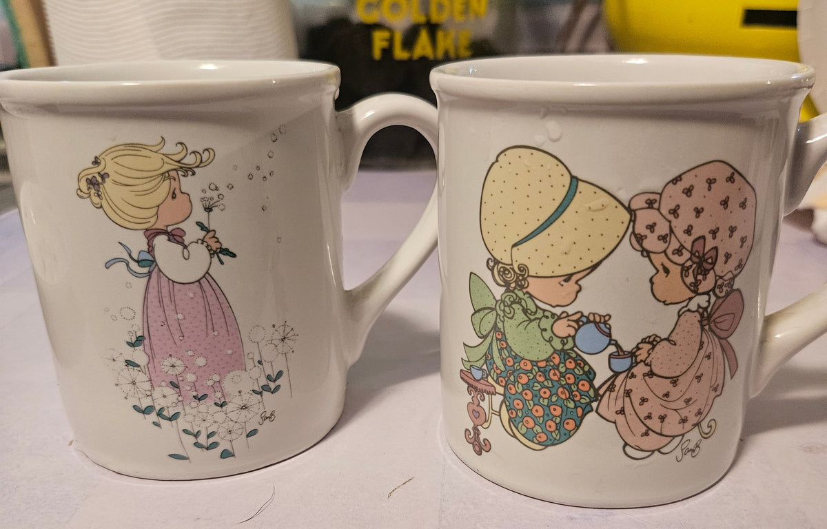 Vintage Precious Moments Coffee Mugs, Set of 2 (1995)