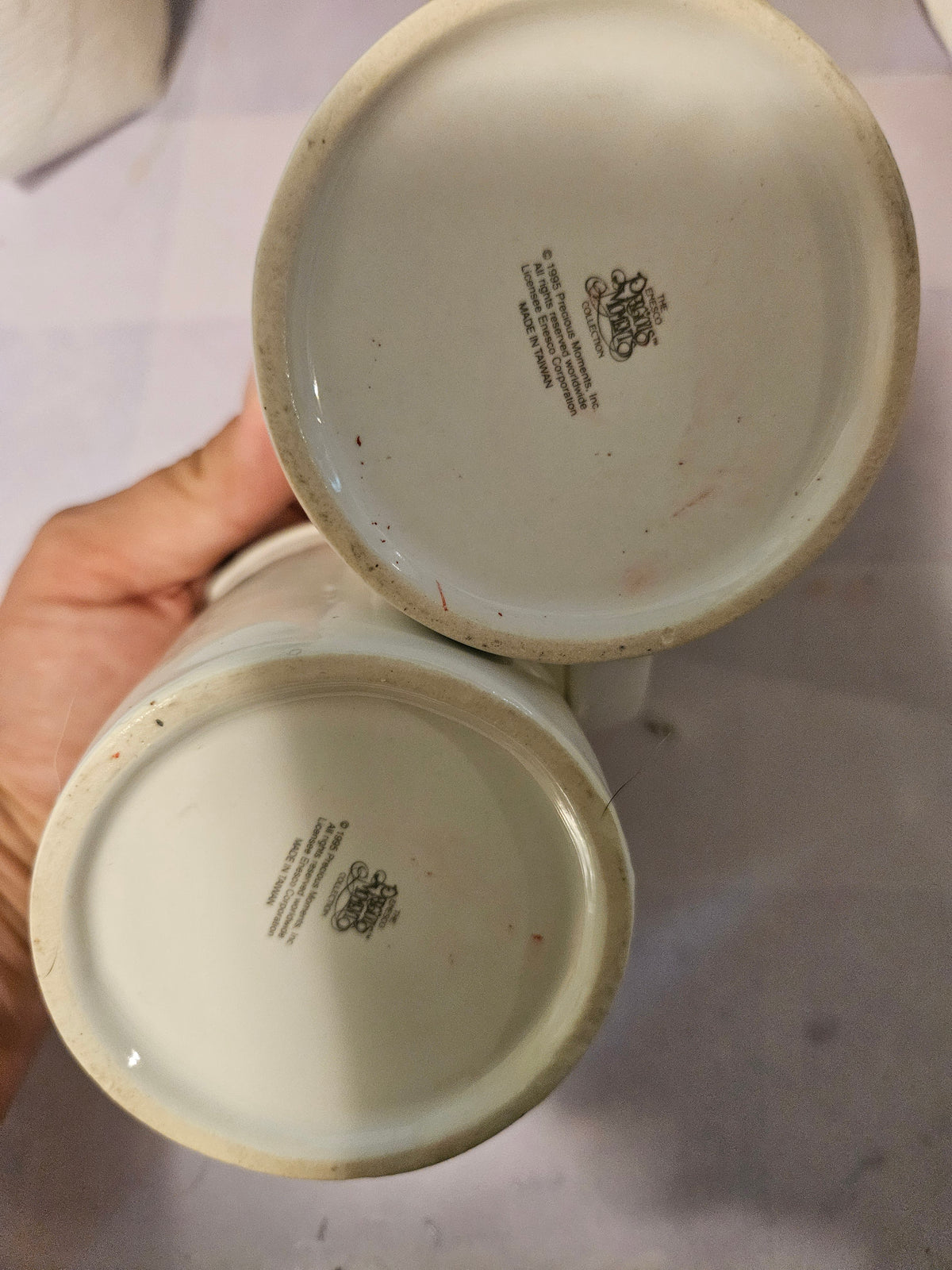 Vintage Precious Moments Coffee Mugs, Set of 2 (1995)