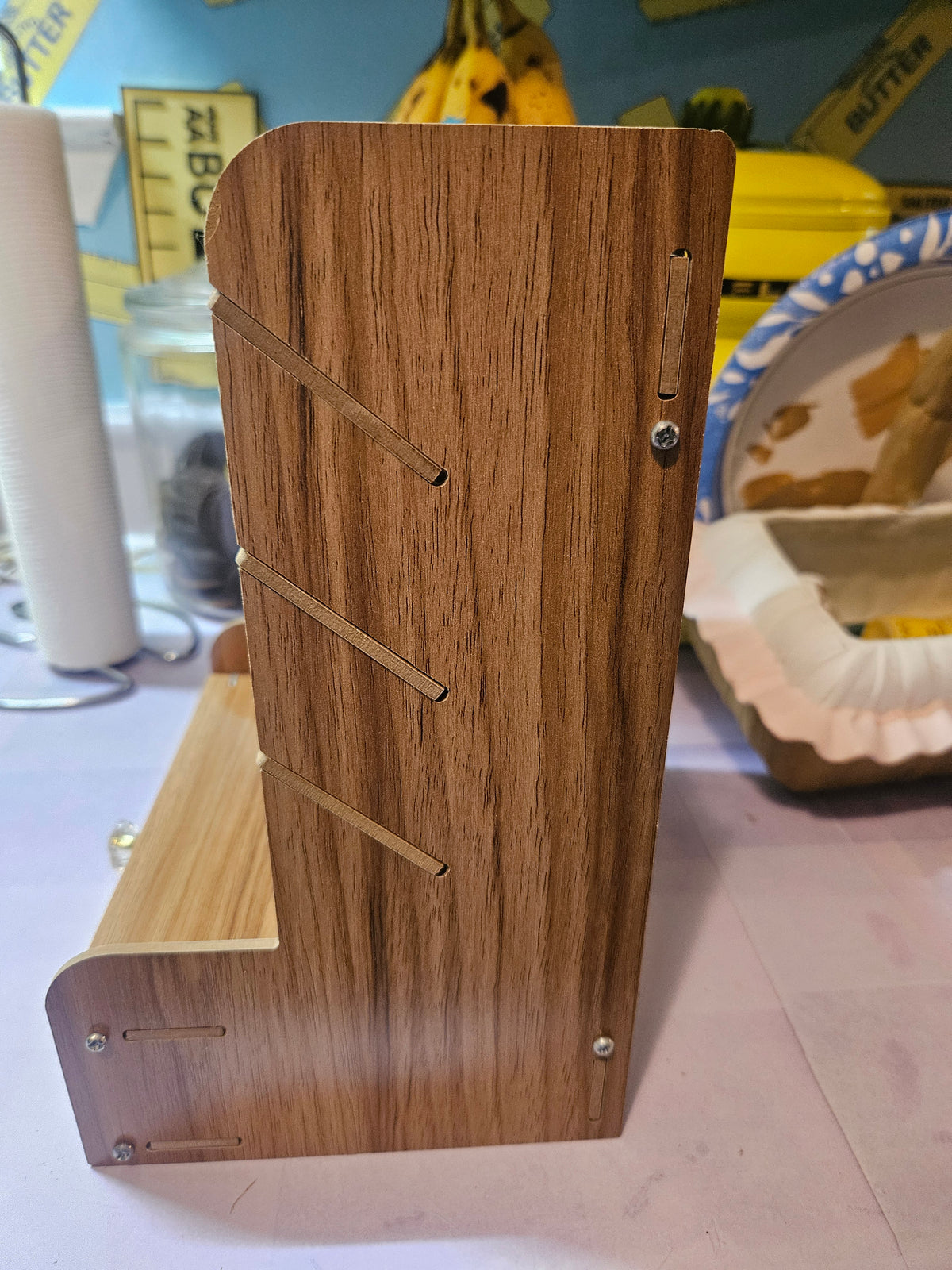 Wood-Look Desk & Counter Organizer with Compartments