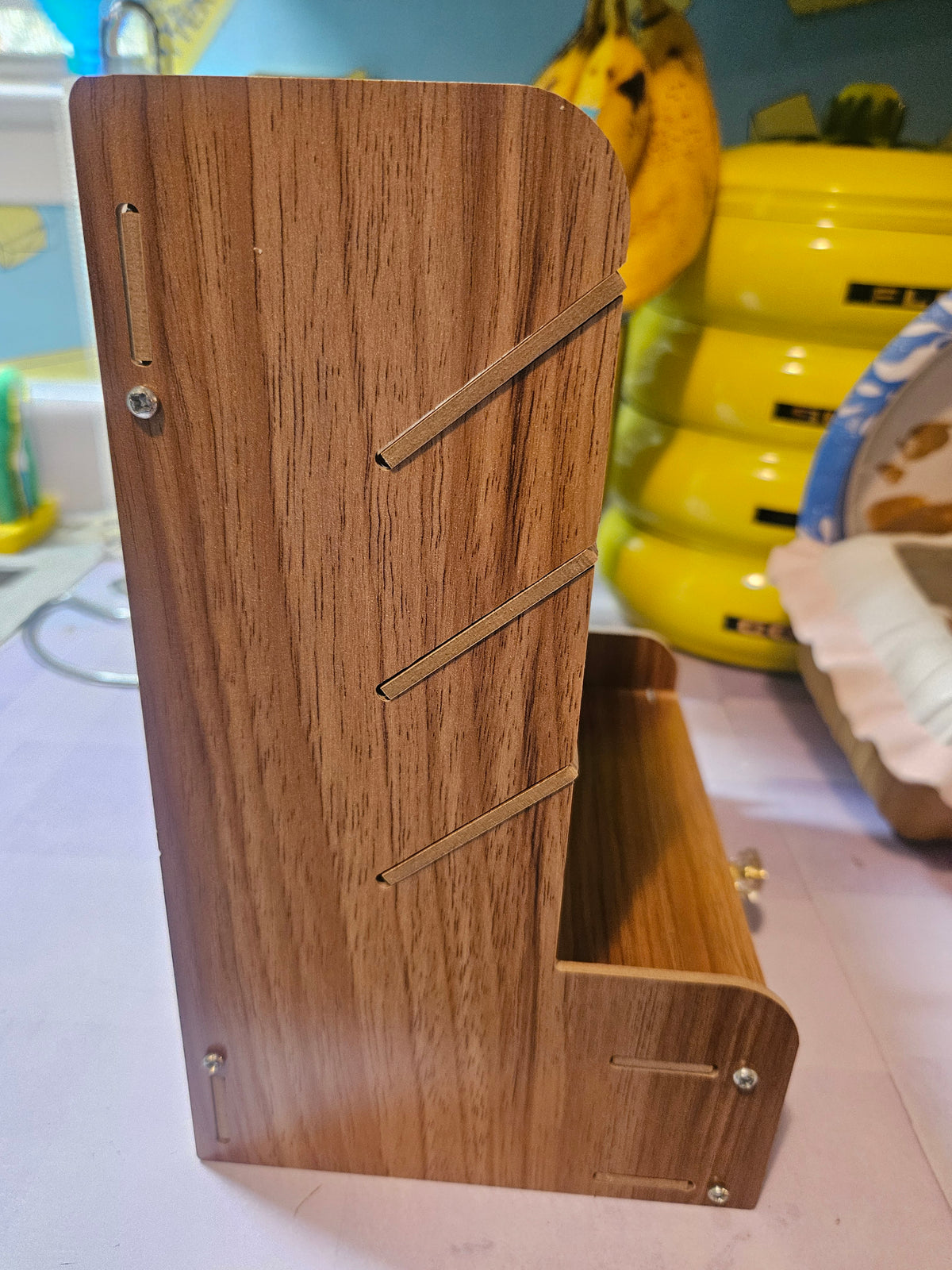 Wood-Look Desk & Counter Organizer with Compartments