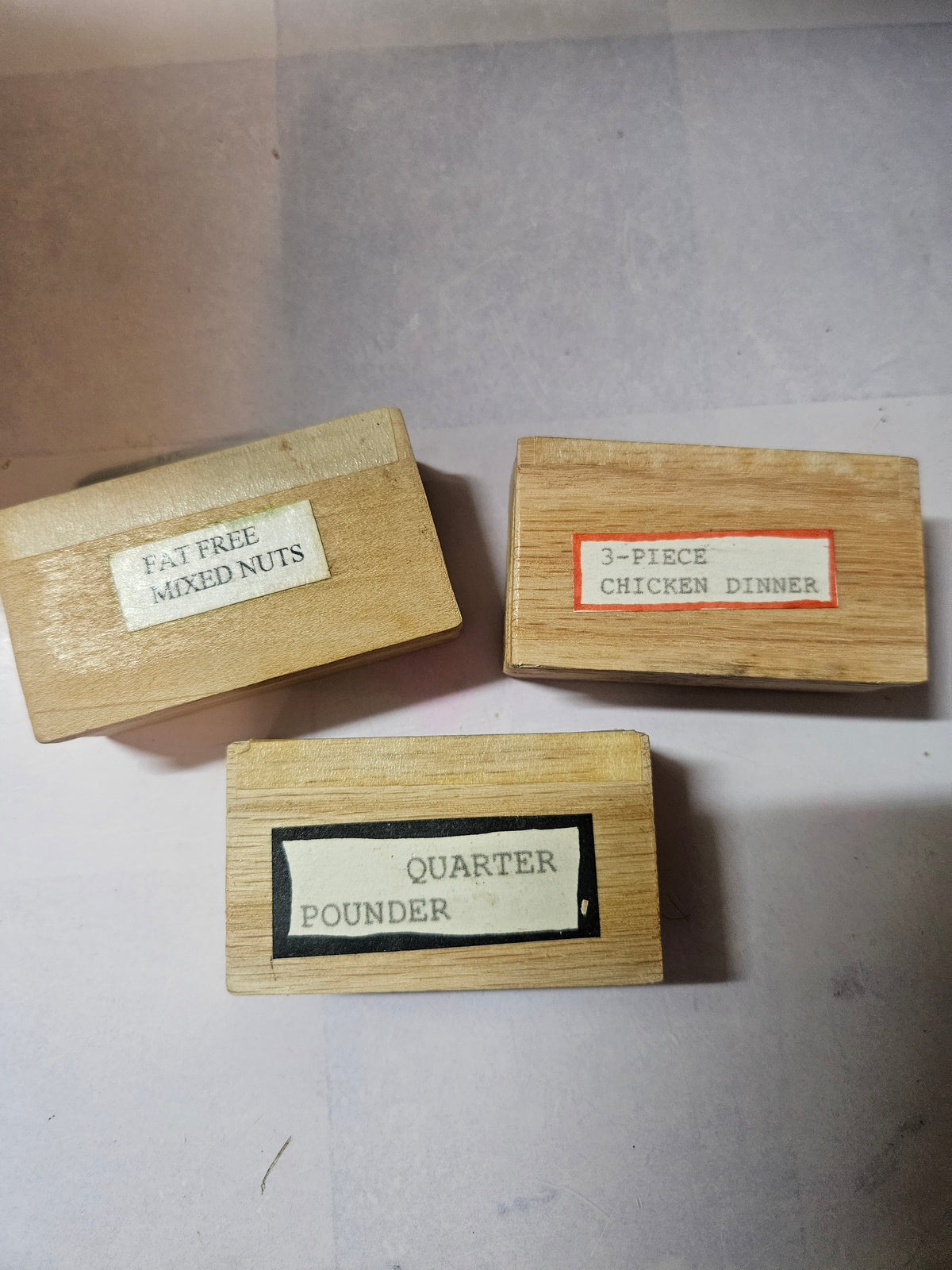 Set of 3 Wooden Gag Gift Boxes, Novelty, White Elephant