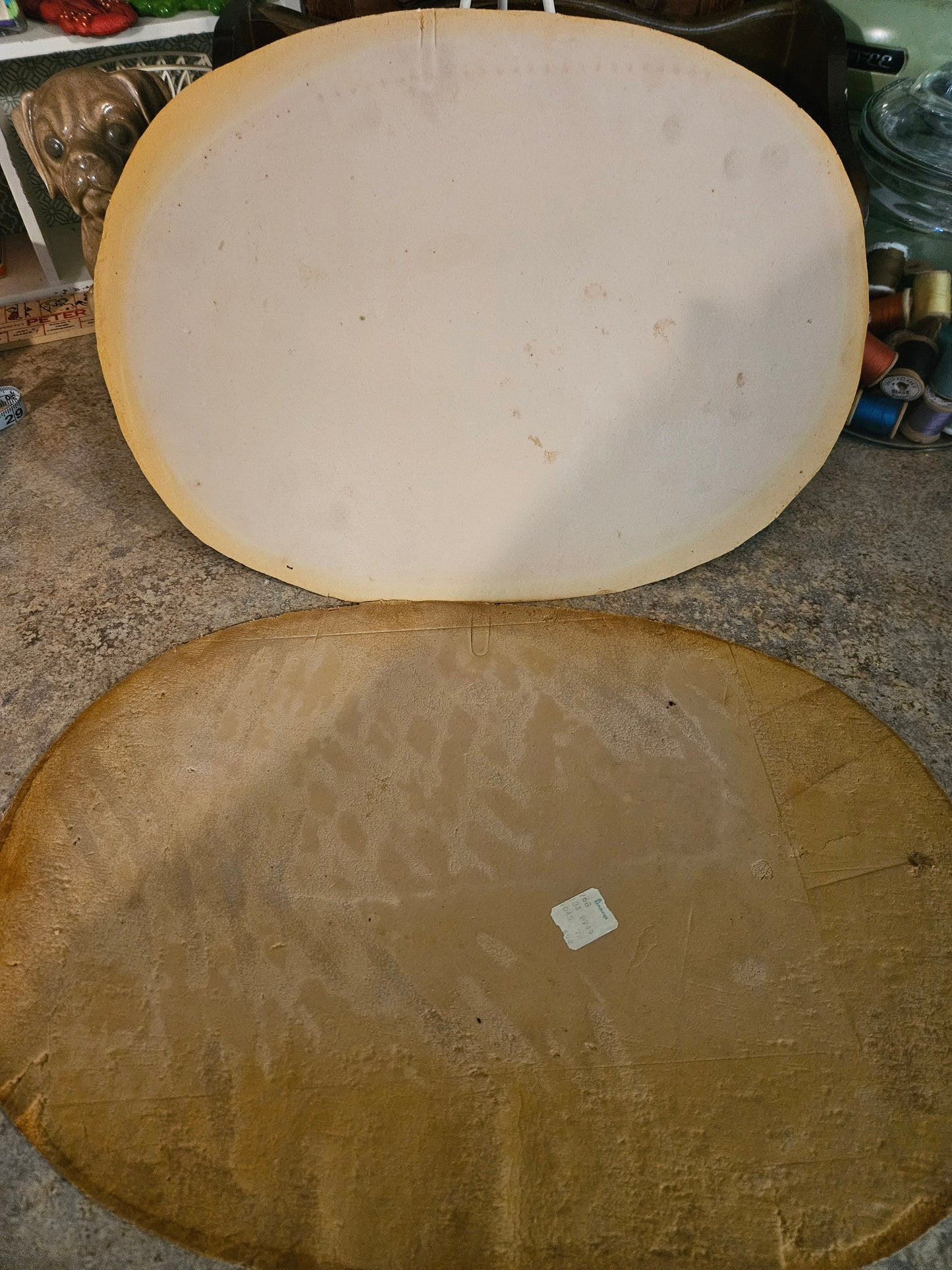 Vintage Groovy Mushroom Oval Placemats — Set of 2
