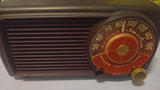 Vintage Philco Transitone AM Tube Radio – Late 1940s/Early 1950s – Working