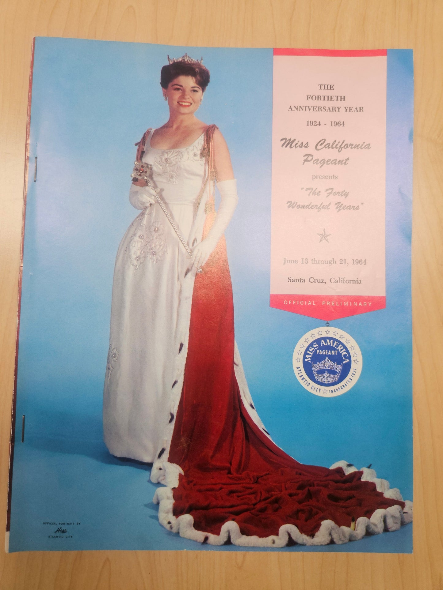 1964 Miss California Pageant Ephemera Lot — Program, Newspaper Clippings & Official Documents