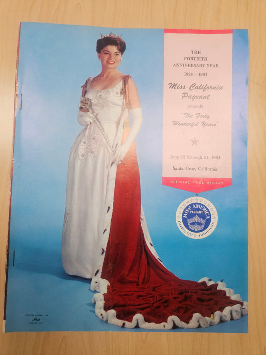 1964 Miss California Pageant Ephemera Lot — Program, Newspaper Clippings & Official Documents