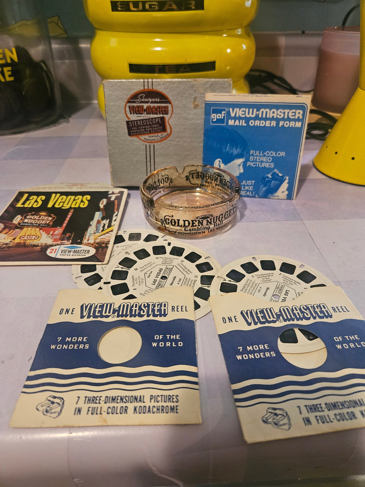 Vintage Las Vegas Bundle — View-Master Reels, Booklet & Golden Nugget Ashtray