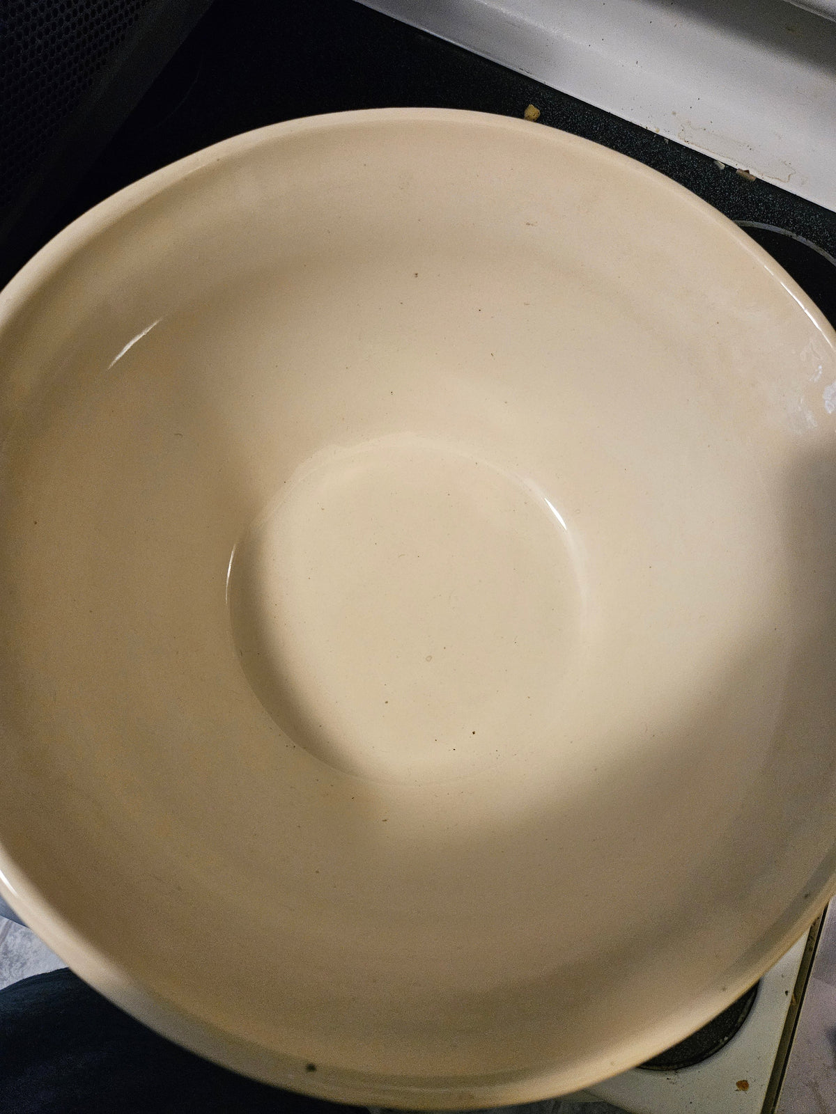 Vintage McCoy #14 Mixing Bowl — Pink & Blue Stripes, Ovenproof USA