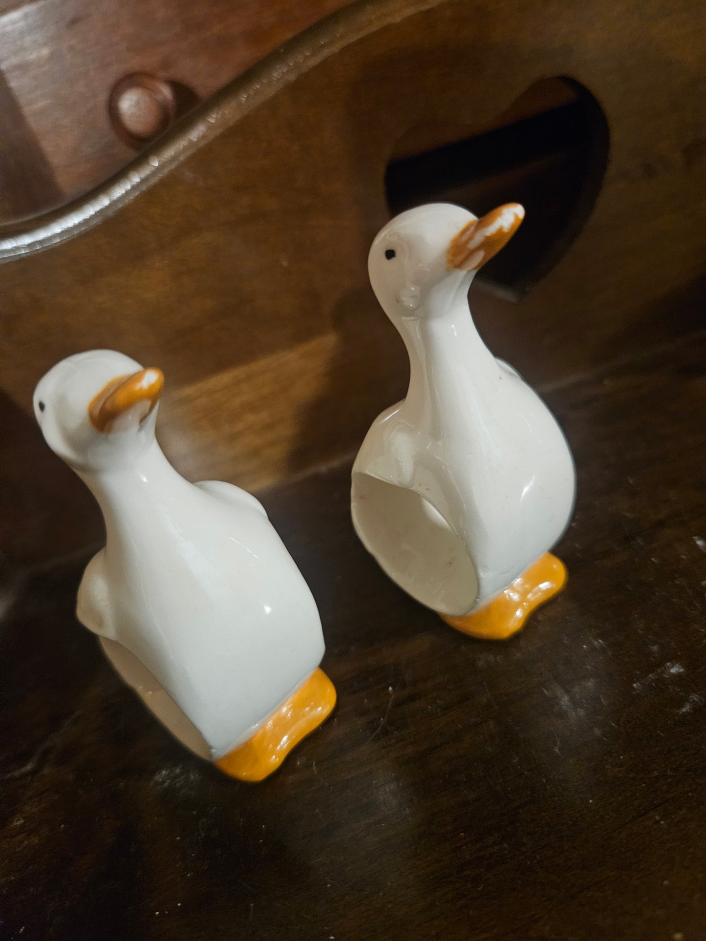 Vintage Ceramic Duck Napkin Rings