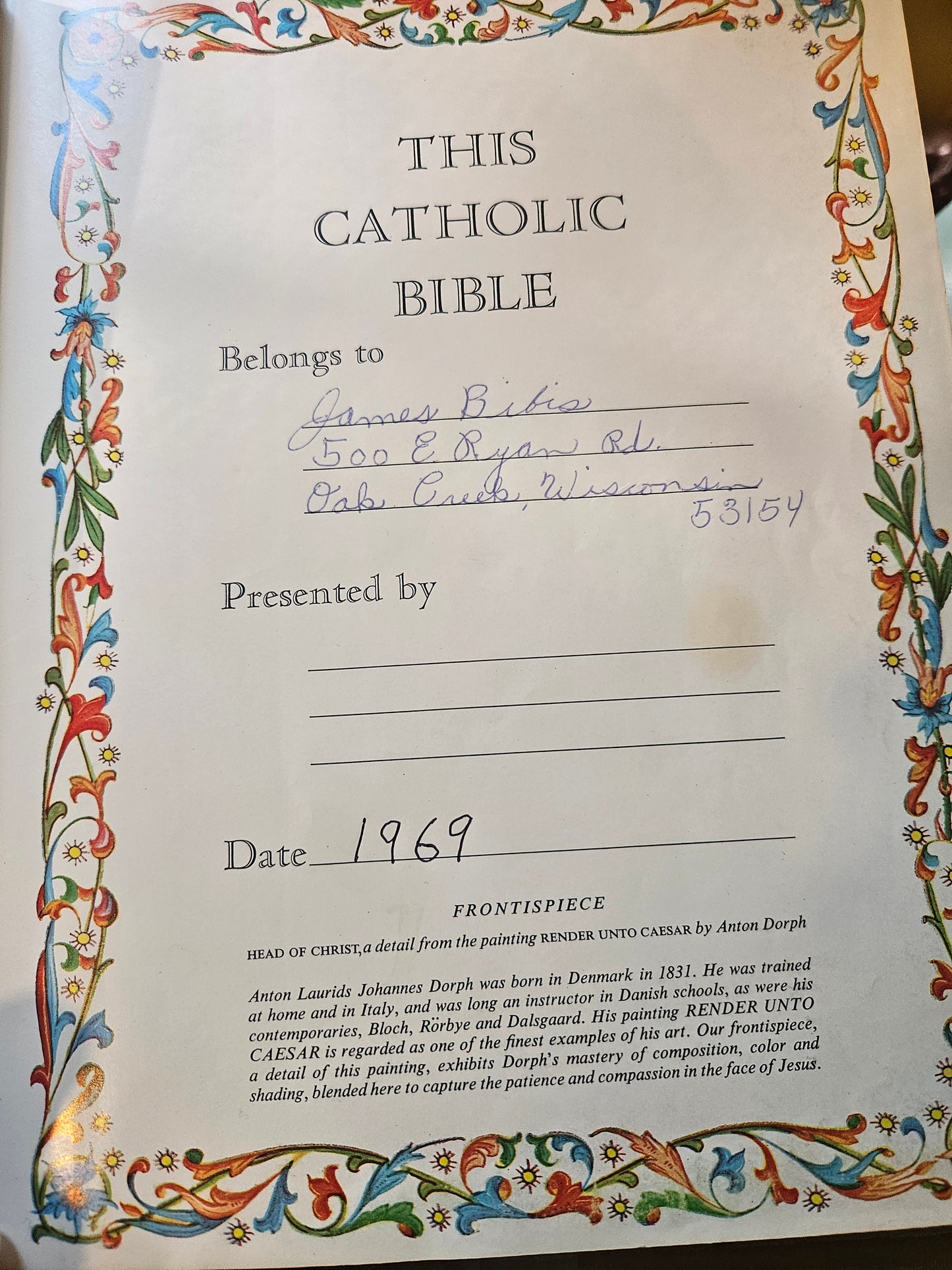 Vintage 1969 Holy Bible