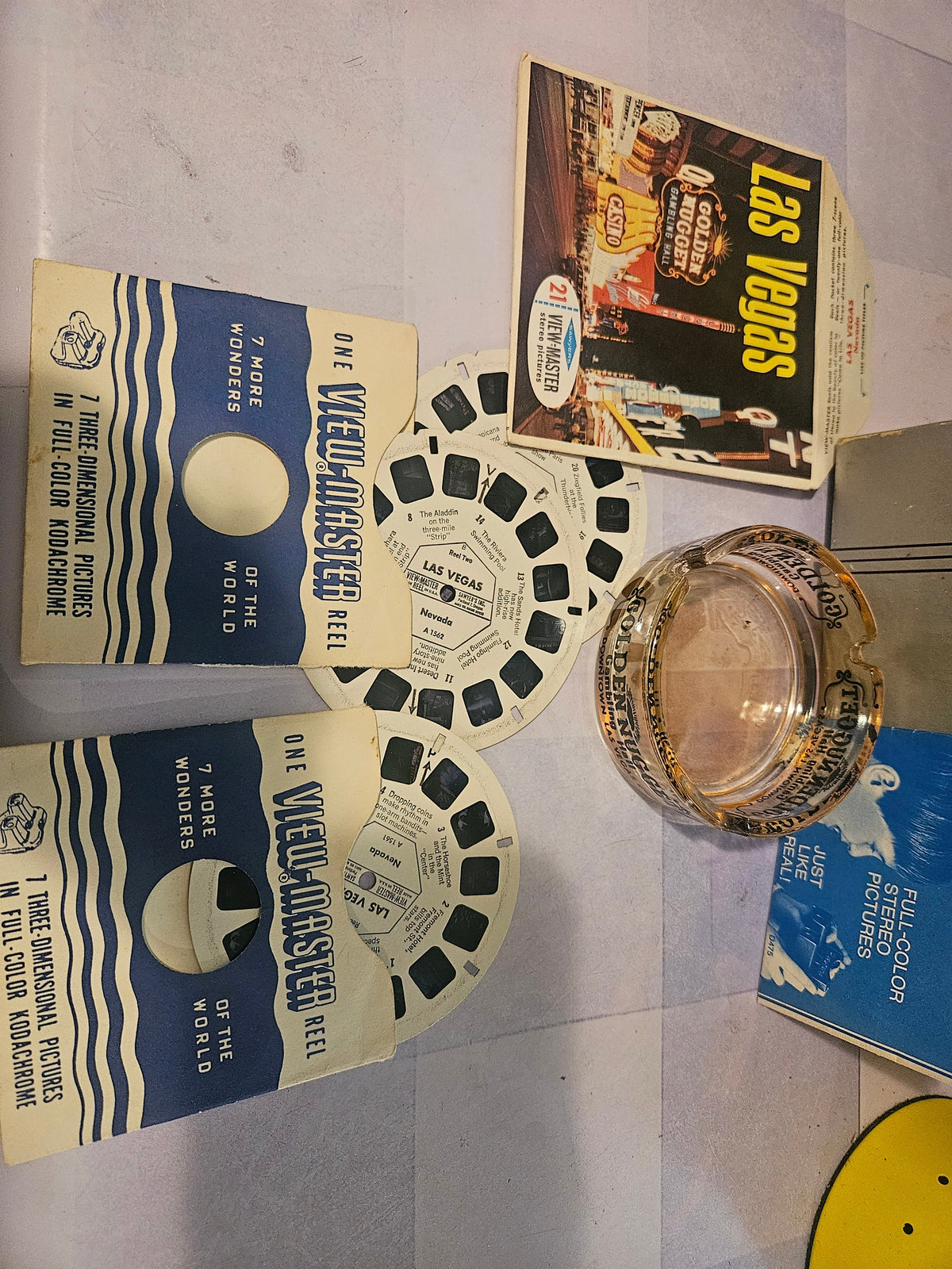 Vintage Las Vegas Bundle — View-Master Reels, Booklet & Golden Nugget Ashtray