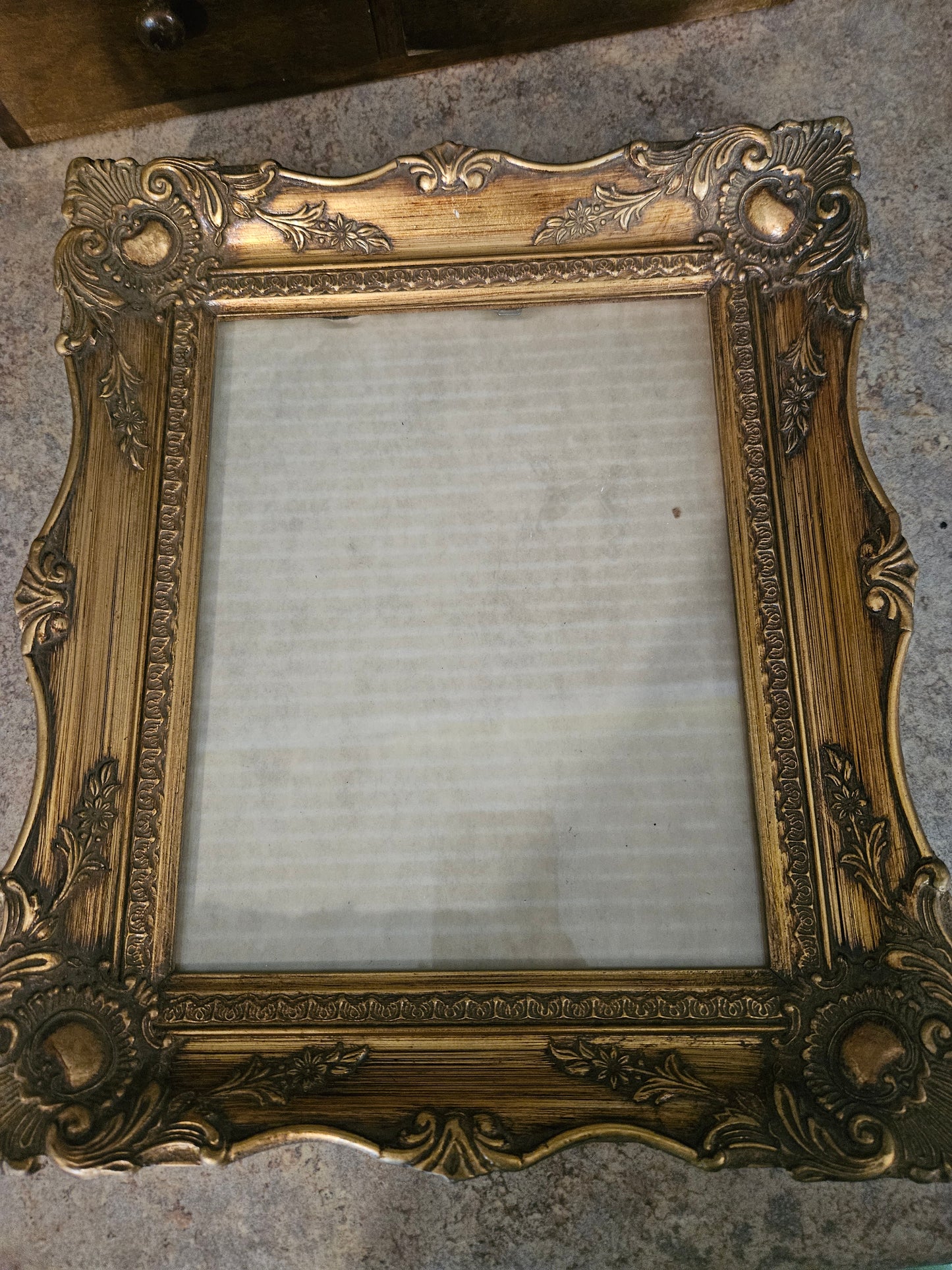 Vintage Ornate Gold Baroque Picture Frame 8x10 Made in Taiwan