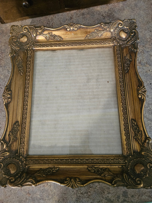 Vintage Ornate Gold Baroque Picture Frame 8x10 Made in Taiwan