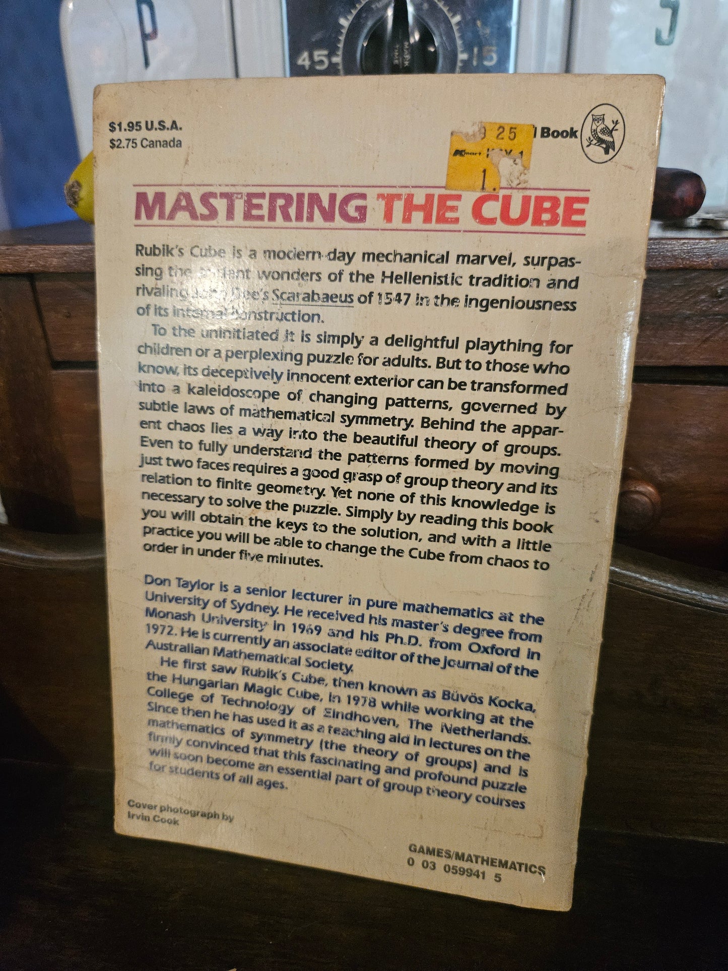 "Mastering Rubik's Cube" — Don Taylor, Vintage Penguin Paperback, 1980s