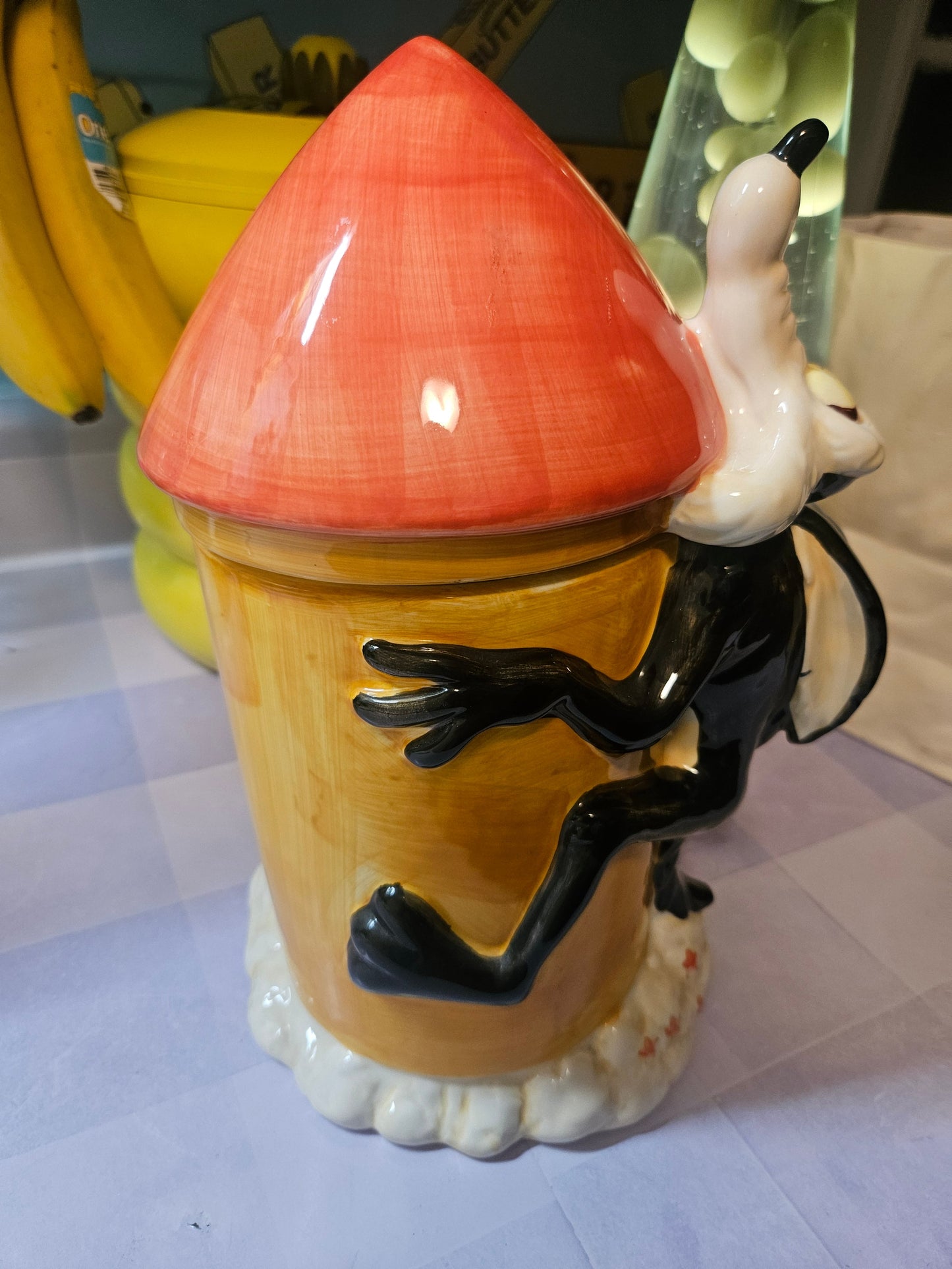 1993 Warner Bros. Wile E. Coyote ACME Rocket Ceramic Cookie Jar