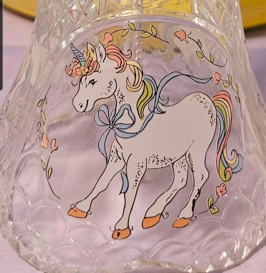 Vintage Unicorn 24% Lead Crystal Hand Bell
