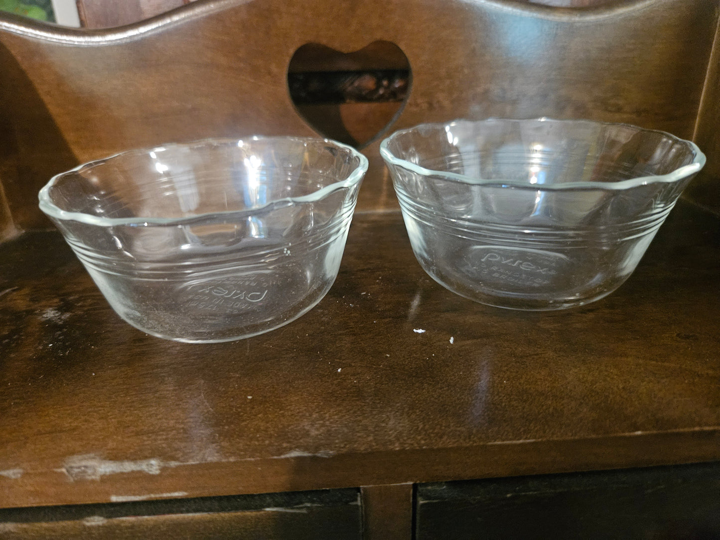 Pyrex 4" Clear Glass Prep Bowls — Set of 2