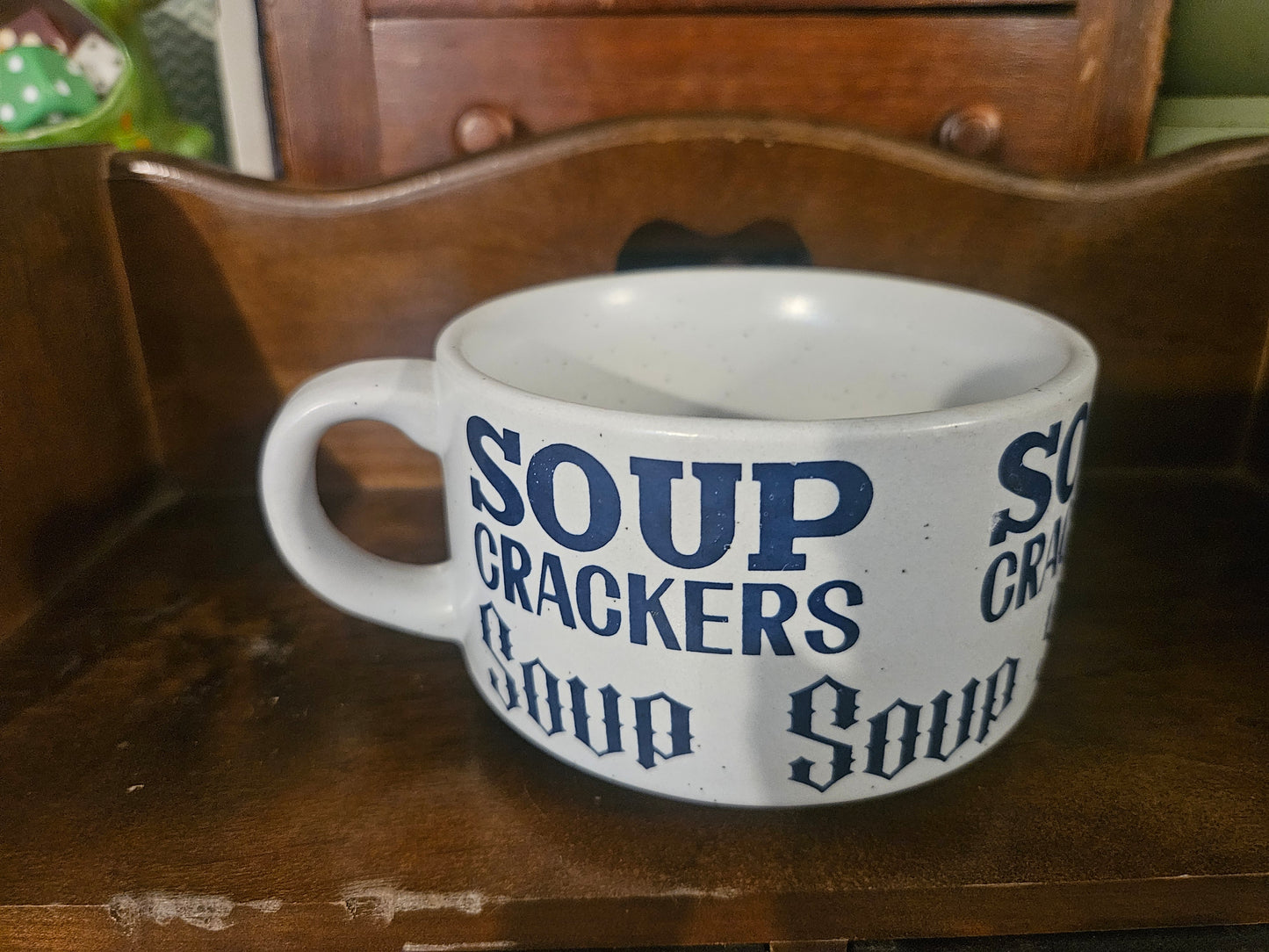 "Soup Crackers & Soup" Oversized Ceramic Soup Mug