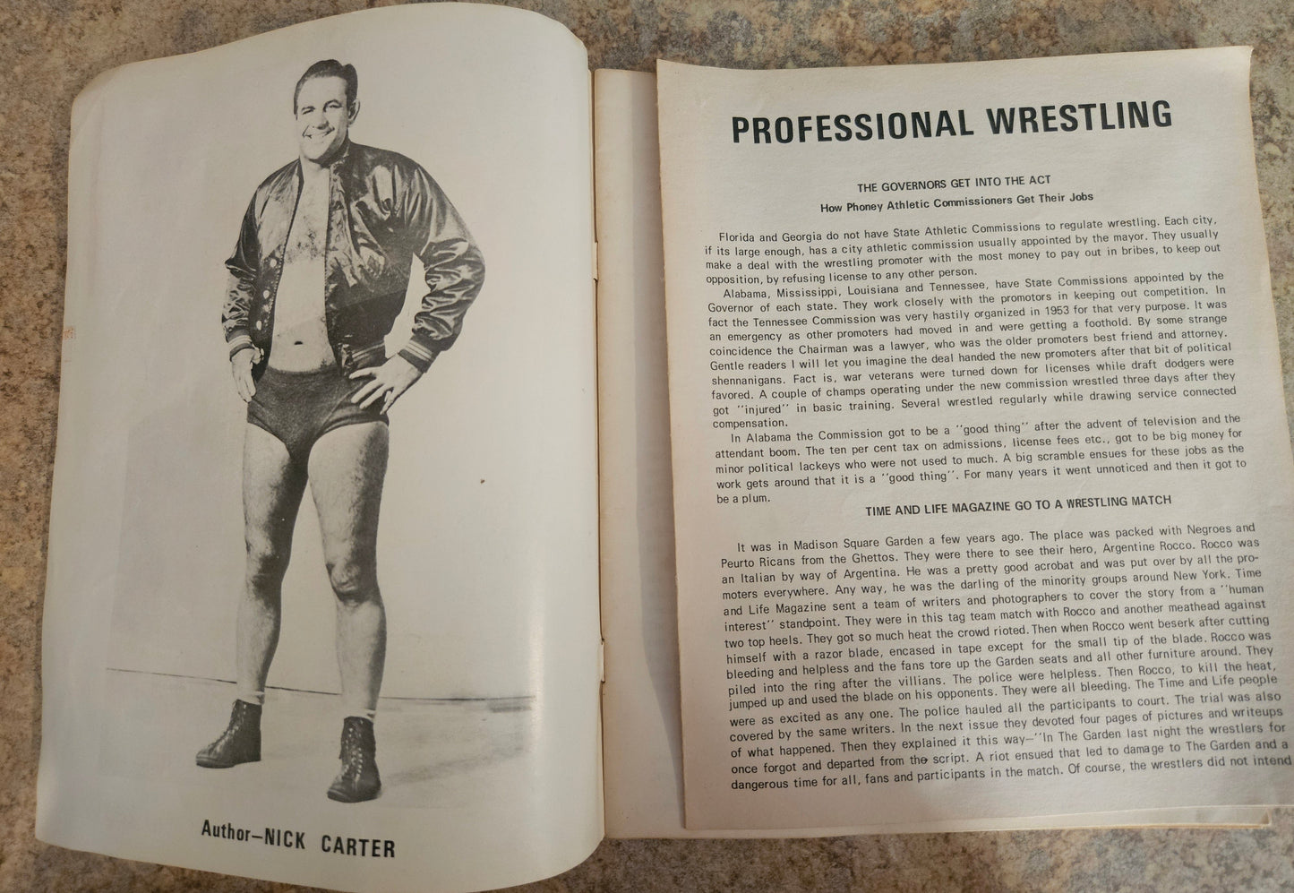 "The Weird Wacky World of Wrestling" — Nick Carter, Former Southern Heavy Weight Champion