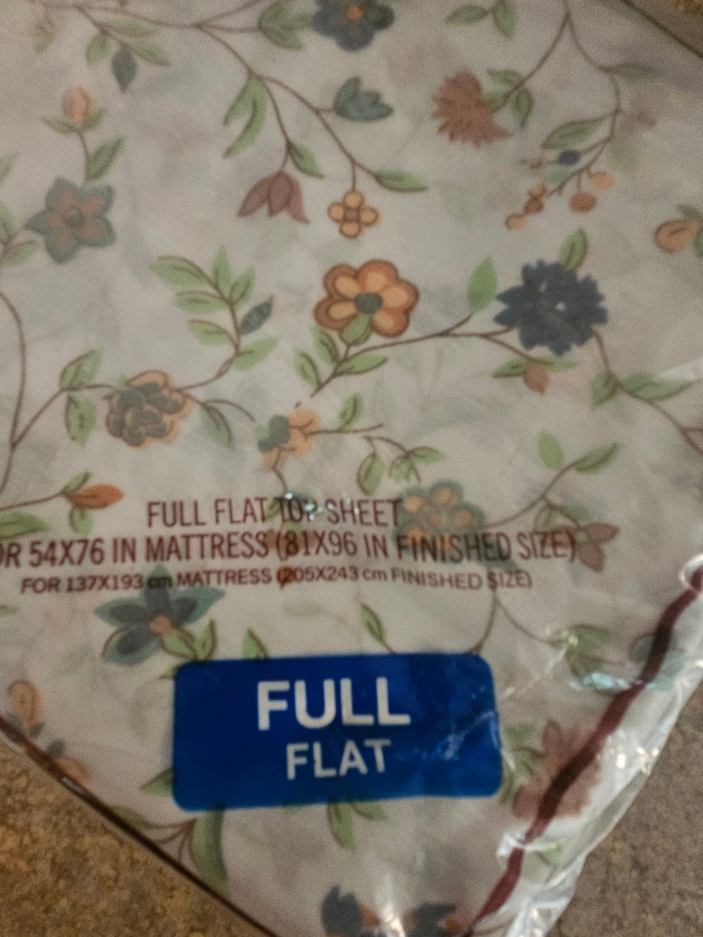 Close-up of Cannon Dura-Soft label showing Full Flat size 81x96 finished size
