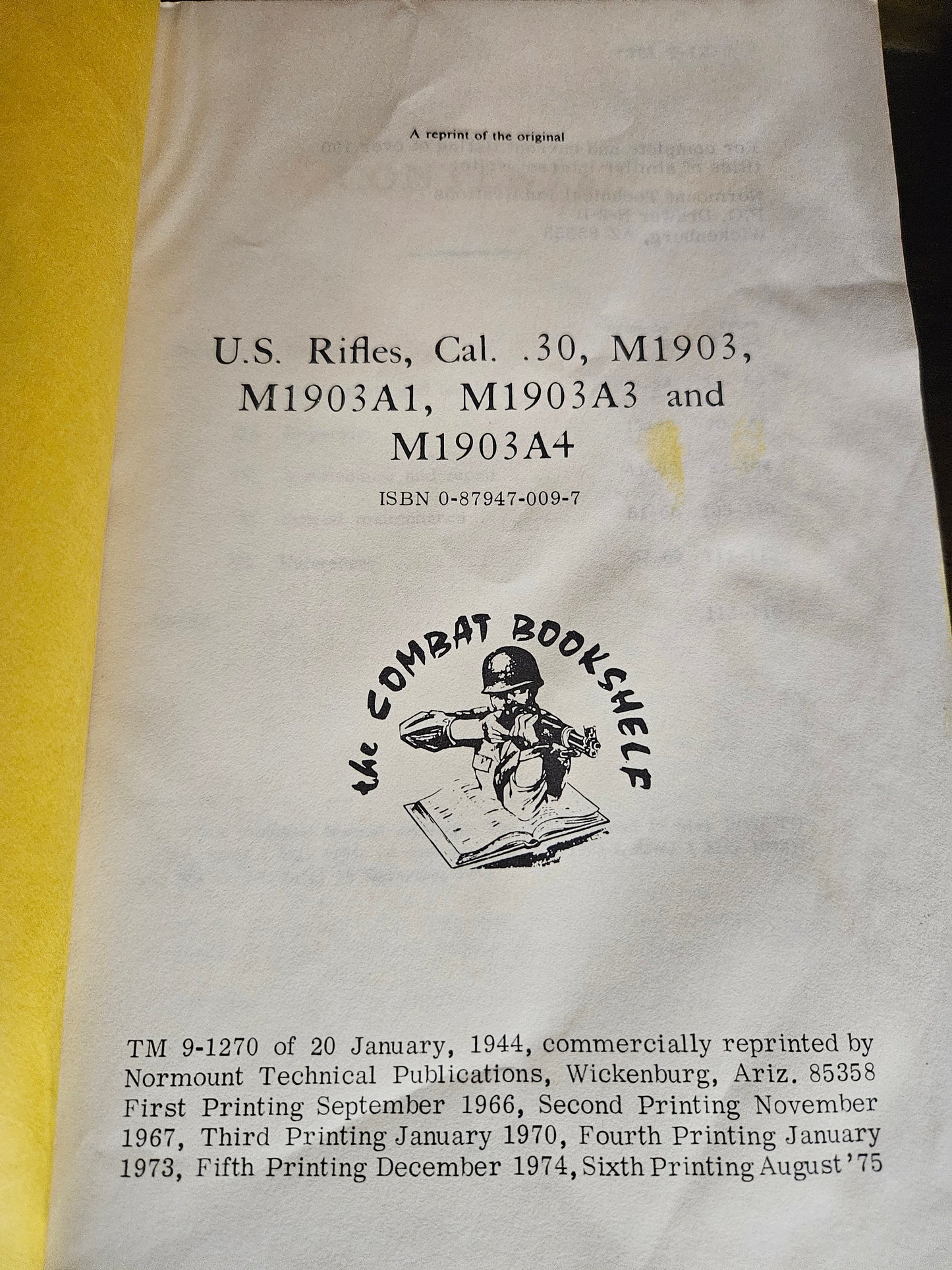 Springfield Rifles M1903 Technical Manual – Combat Bookshelf Reprint