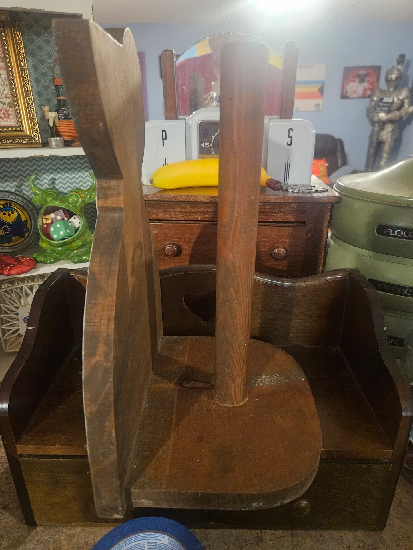 Hand-Painted Sunbonnet Sue Wooden Paper Towel Holder