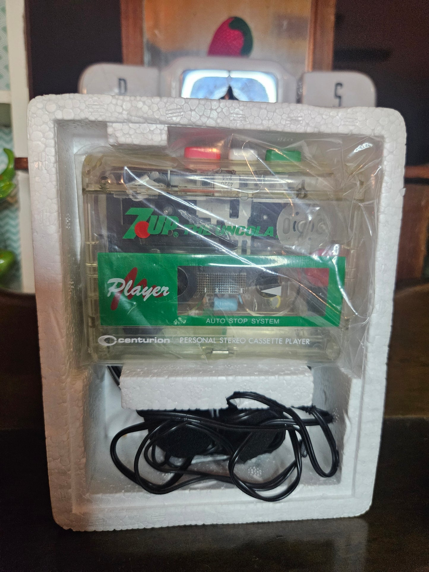 7UP Uncola Promotional Personal Stereo Cassette Player by Centurion – New in Box, Untested