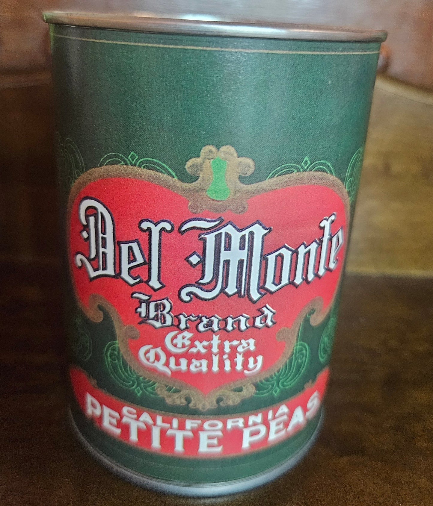 Del Monte Brand Vintage Coin Bank Tin Set – Petite Peas & Black Cherries