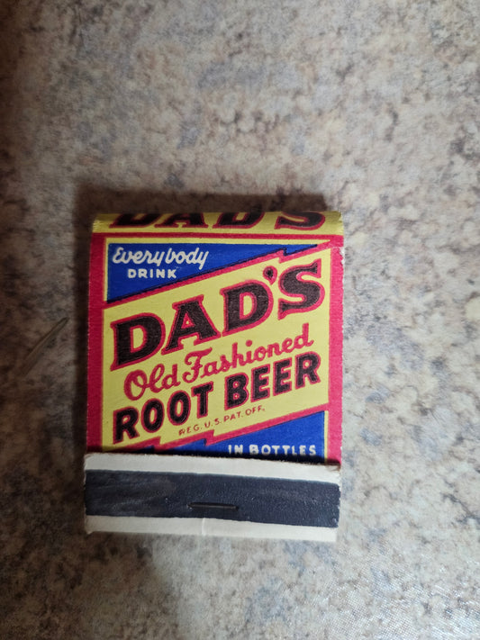 Dad's Old Fashioned Root Beer Advertising Matchbook – "Meet Dad's Family" – Made in USA