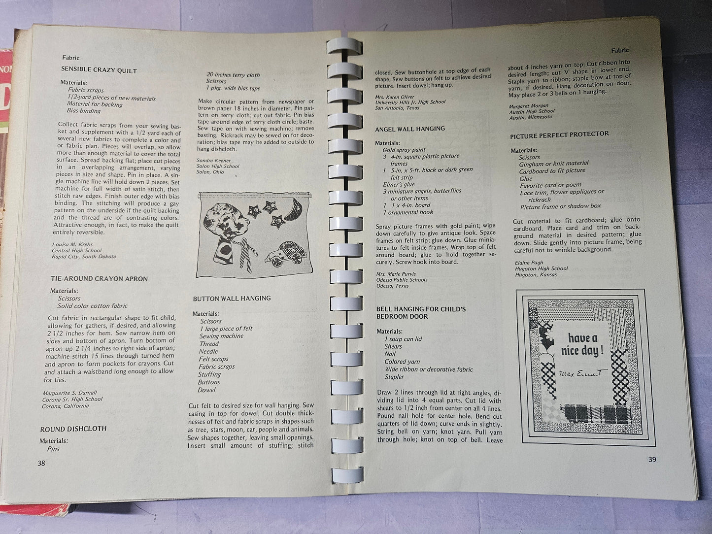 "Life-Saver" Cookbook — Favorite Recipes of Home Economics Teachers — Vintage Spiral Bound