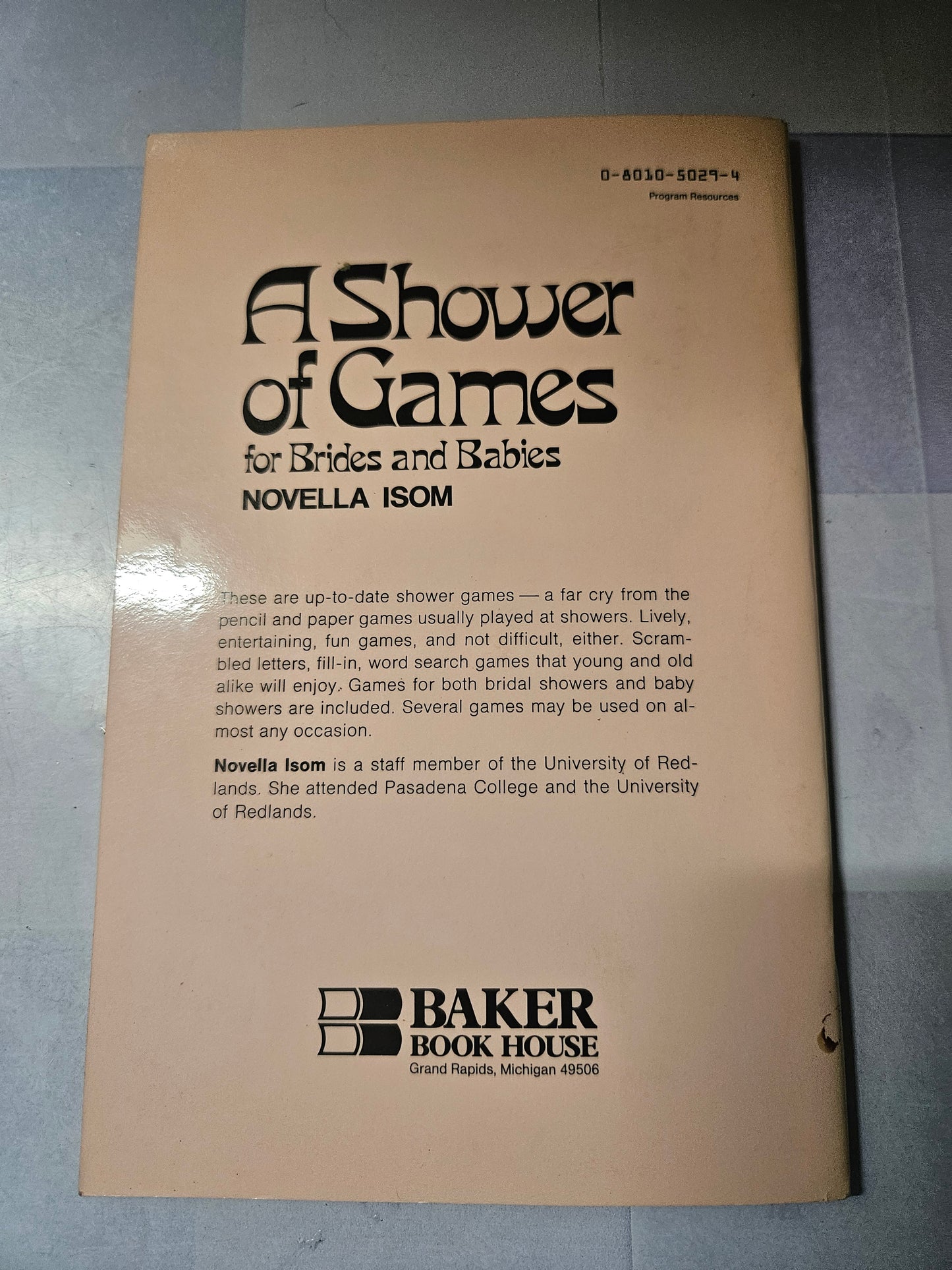 A Shower of Games for Brides and Babies — Novella Isom — Vintage Party Game Book