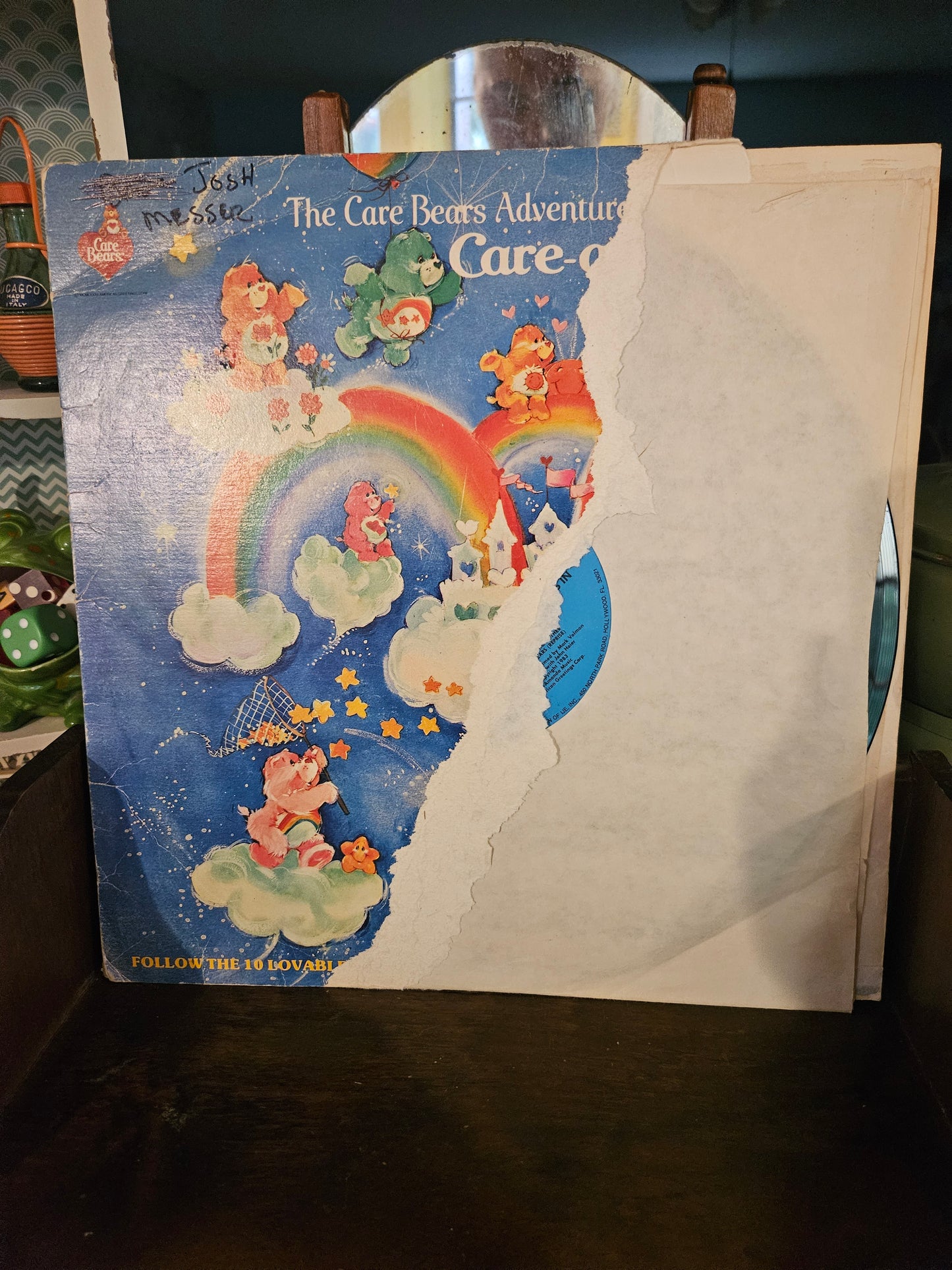 The Care Bears Adventure in Care-a-Lot Vinyl Record LP – 1980s Kids