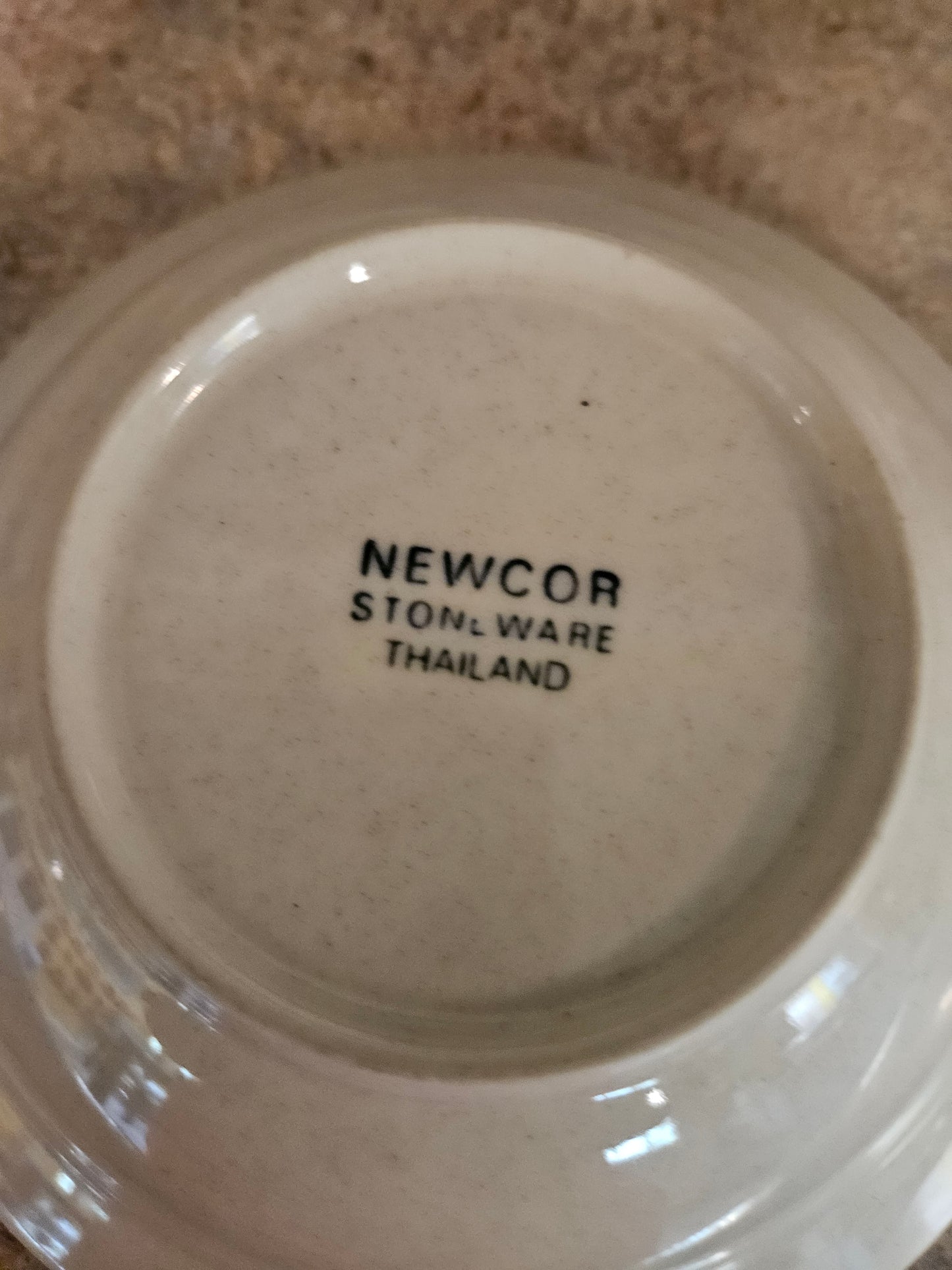 Newcor Stoneware Folk Art Couple Soup Bowls — Set of 6, Thailand