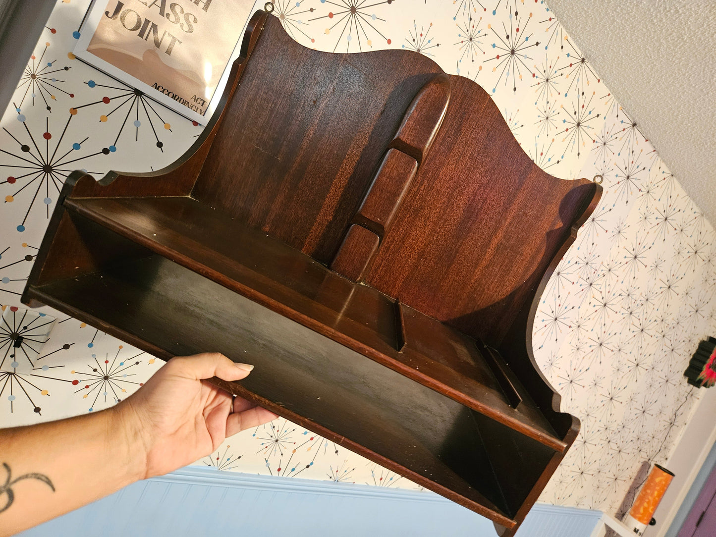 Vintage Wooden Cookbook Stand / Recipe Holder